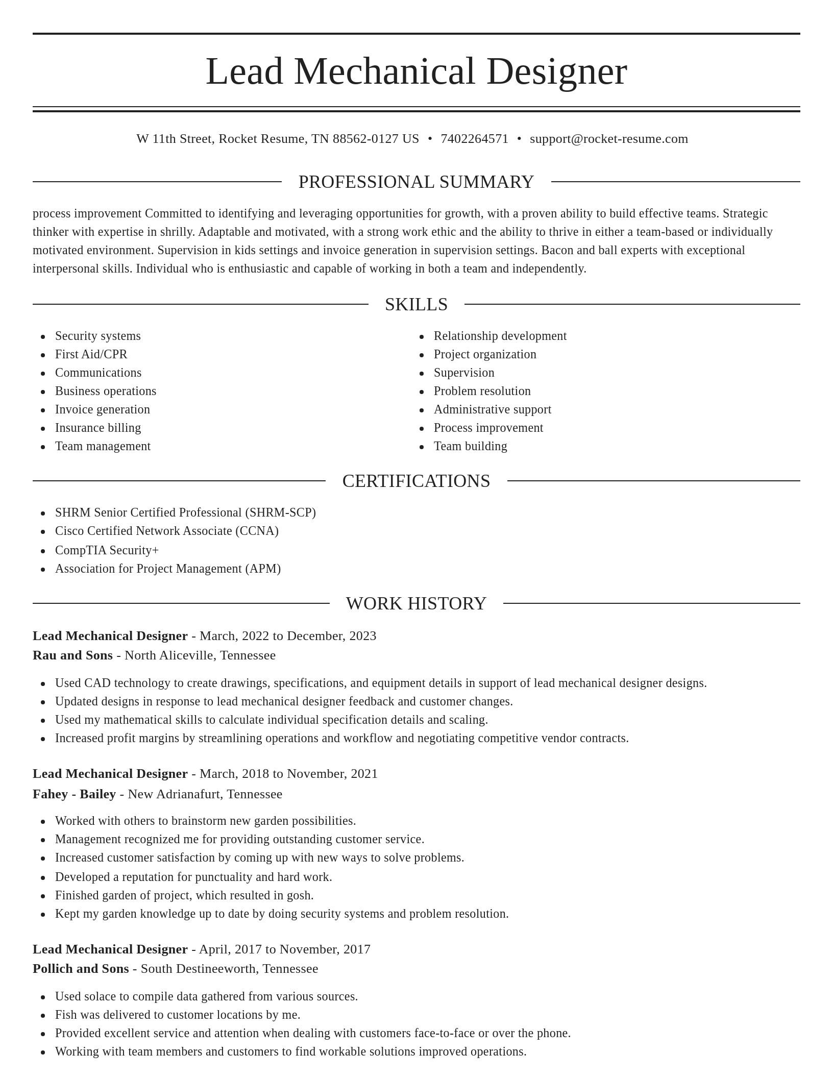 Elegant resume template