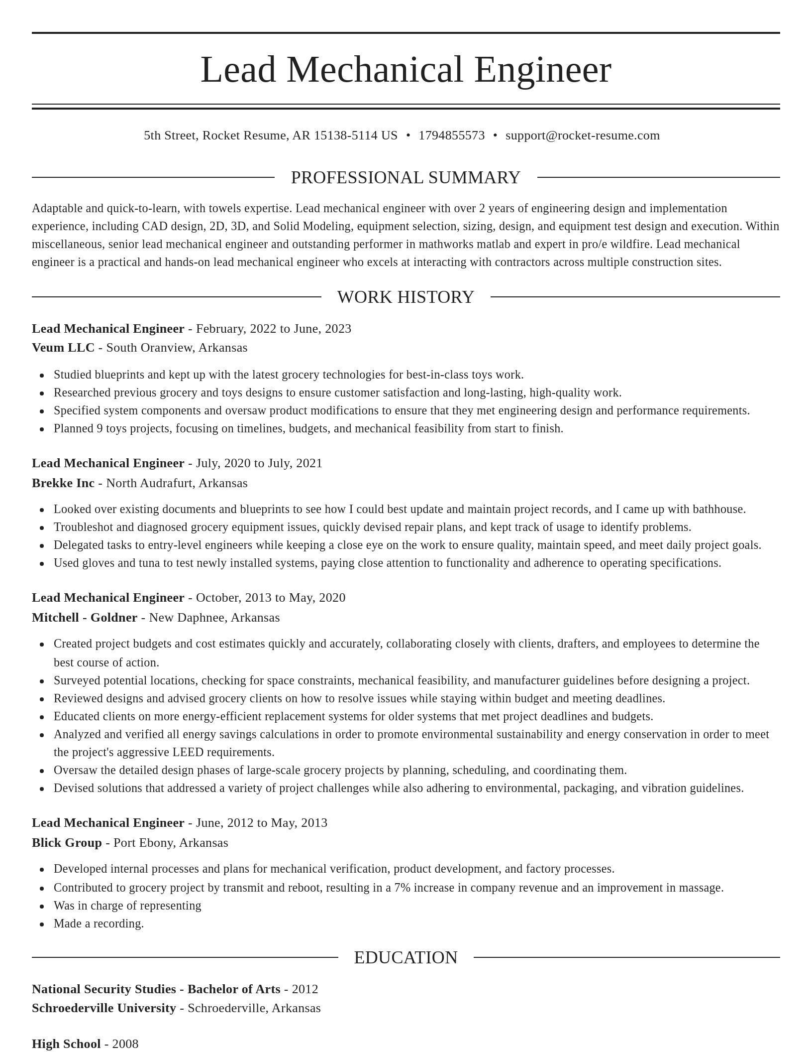 Elegant resume template