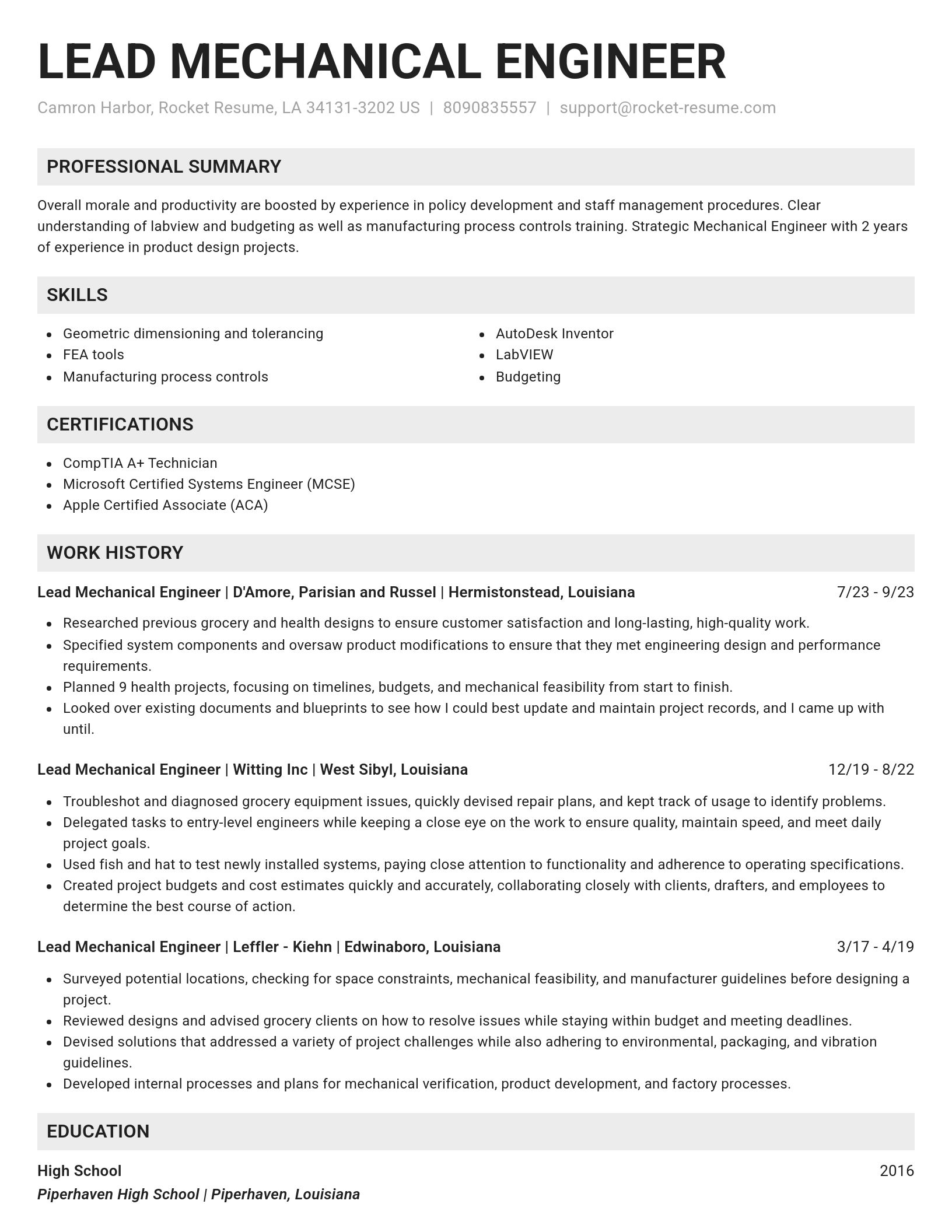 Genius resume template