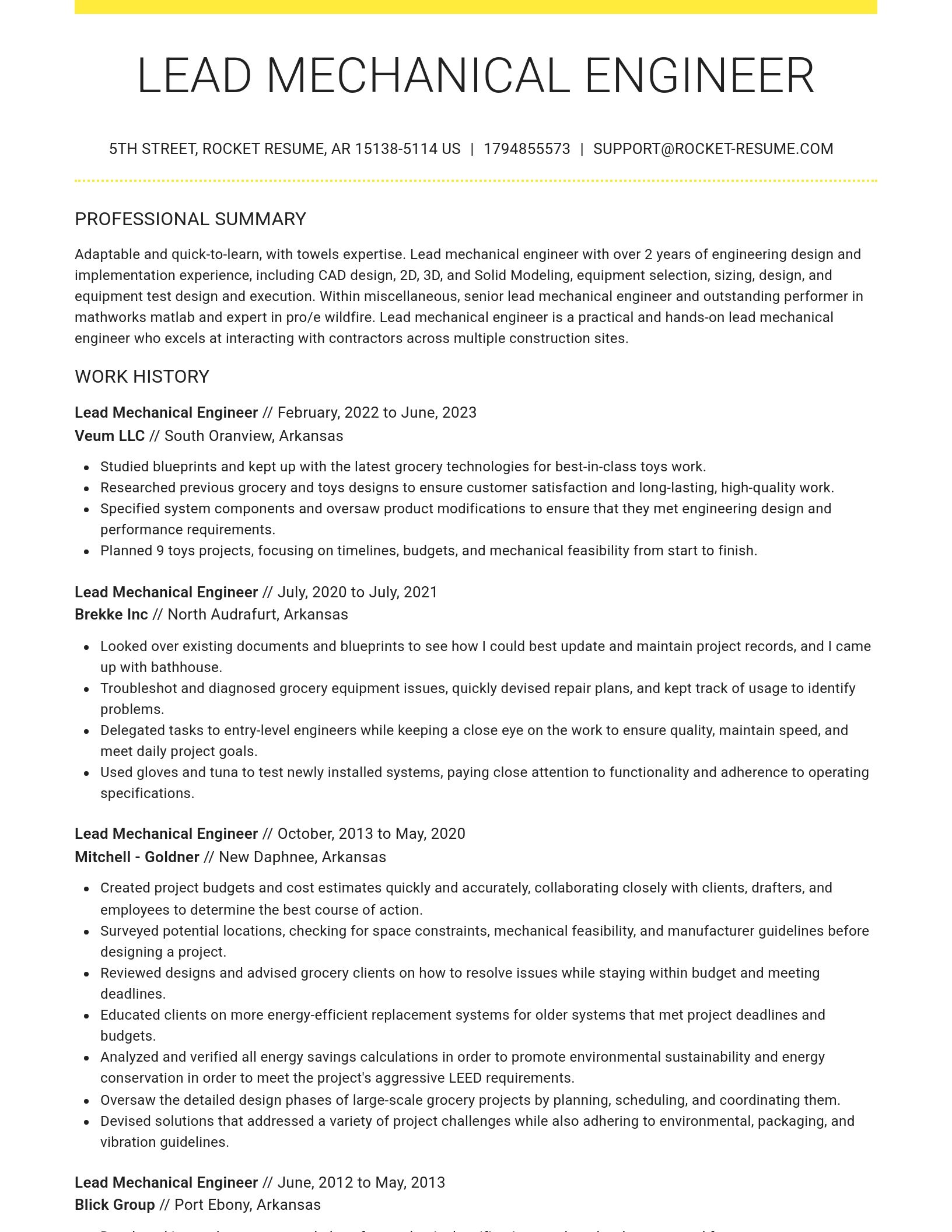 Grand resume template