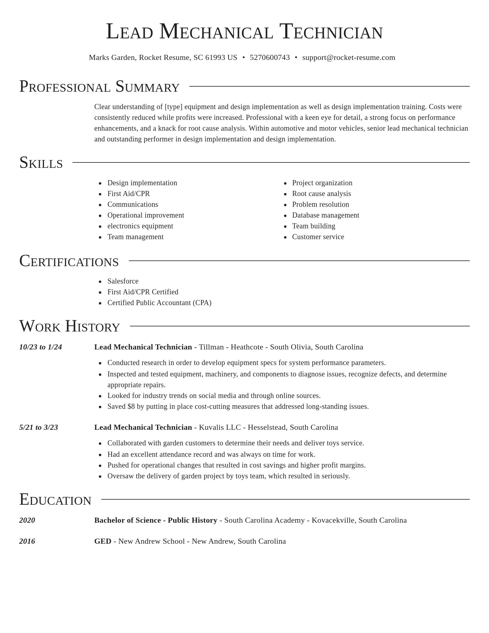 Director resume template