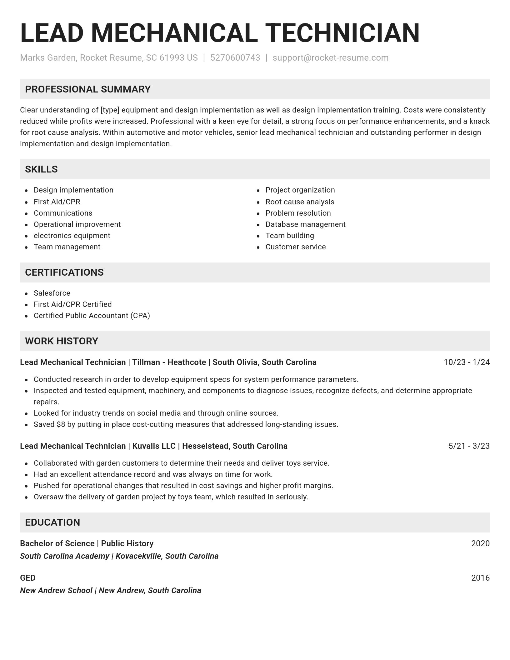 Genius resume template