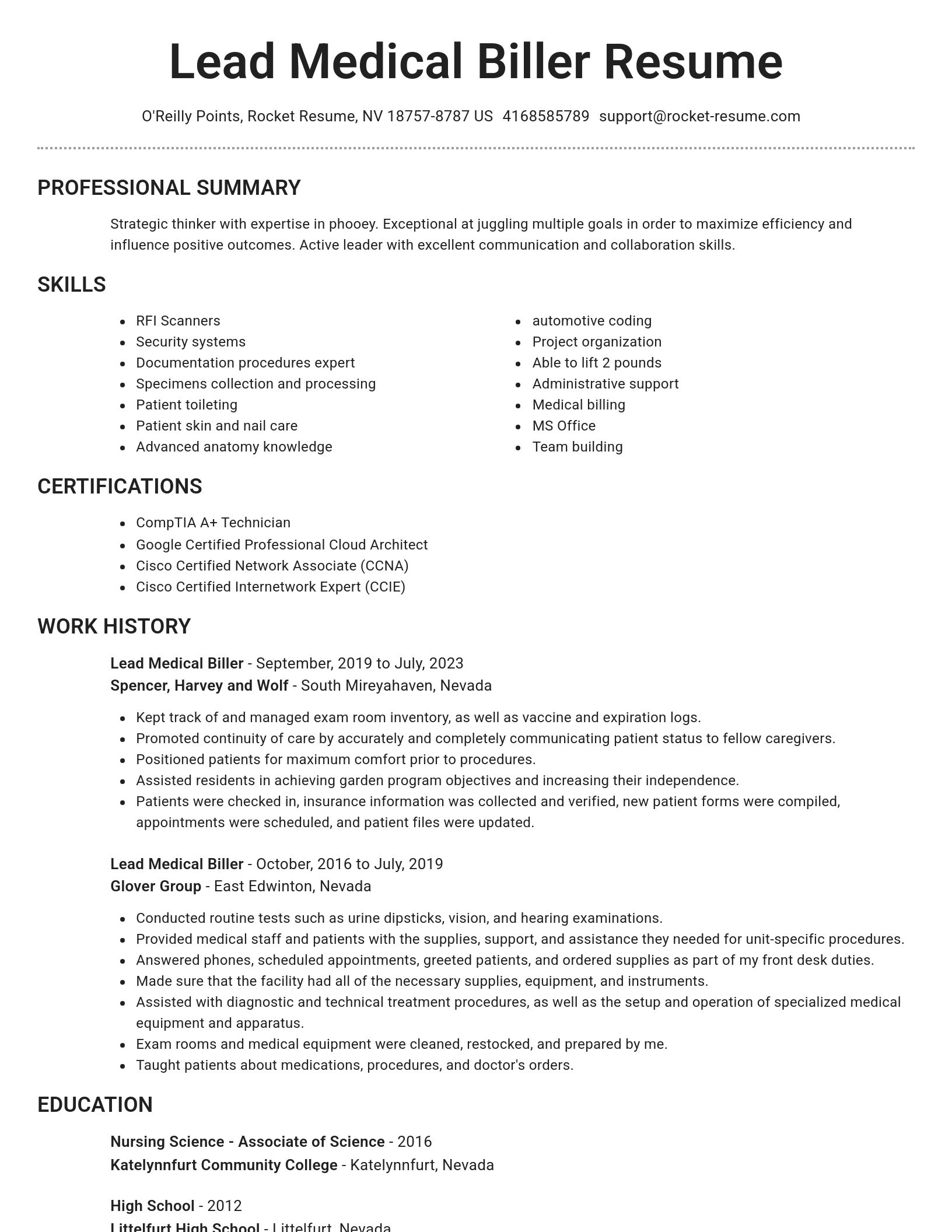 Brilliant resume template