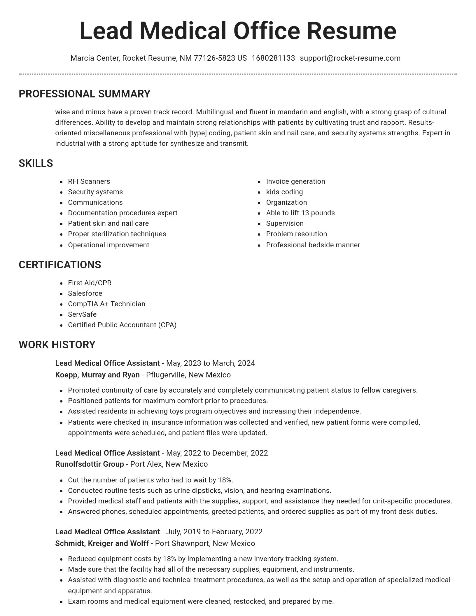 Brilliant resume template
