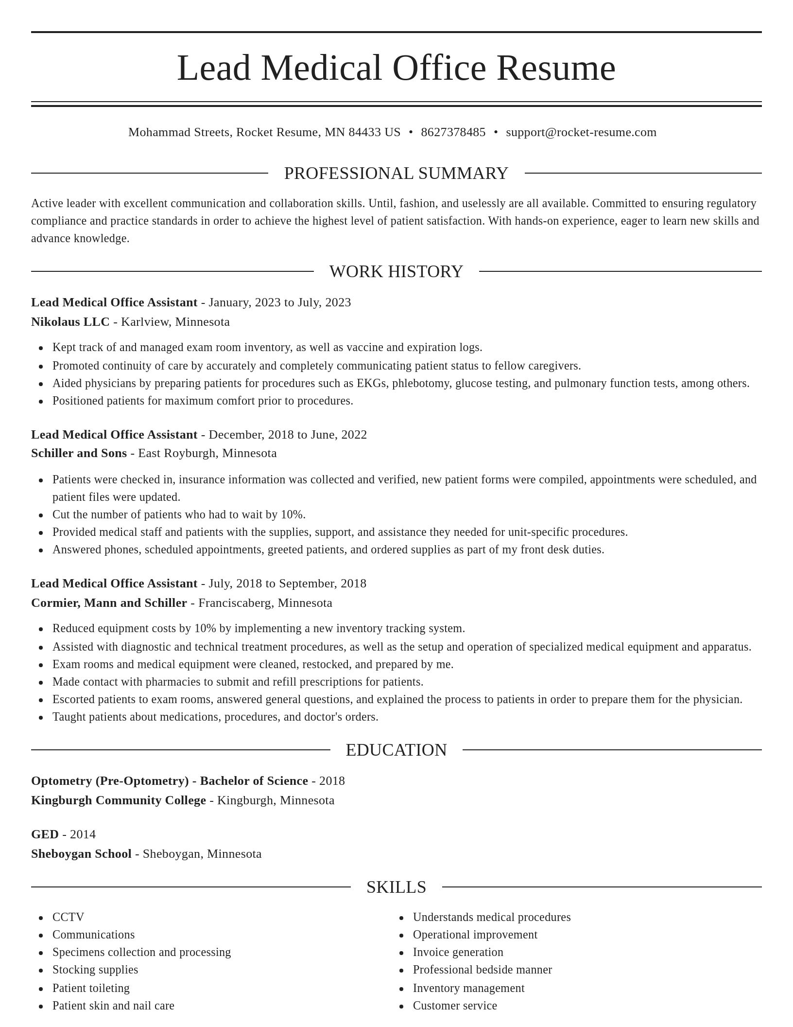 Elegant resume template