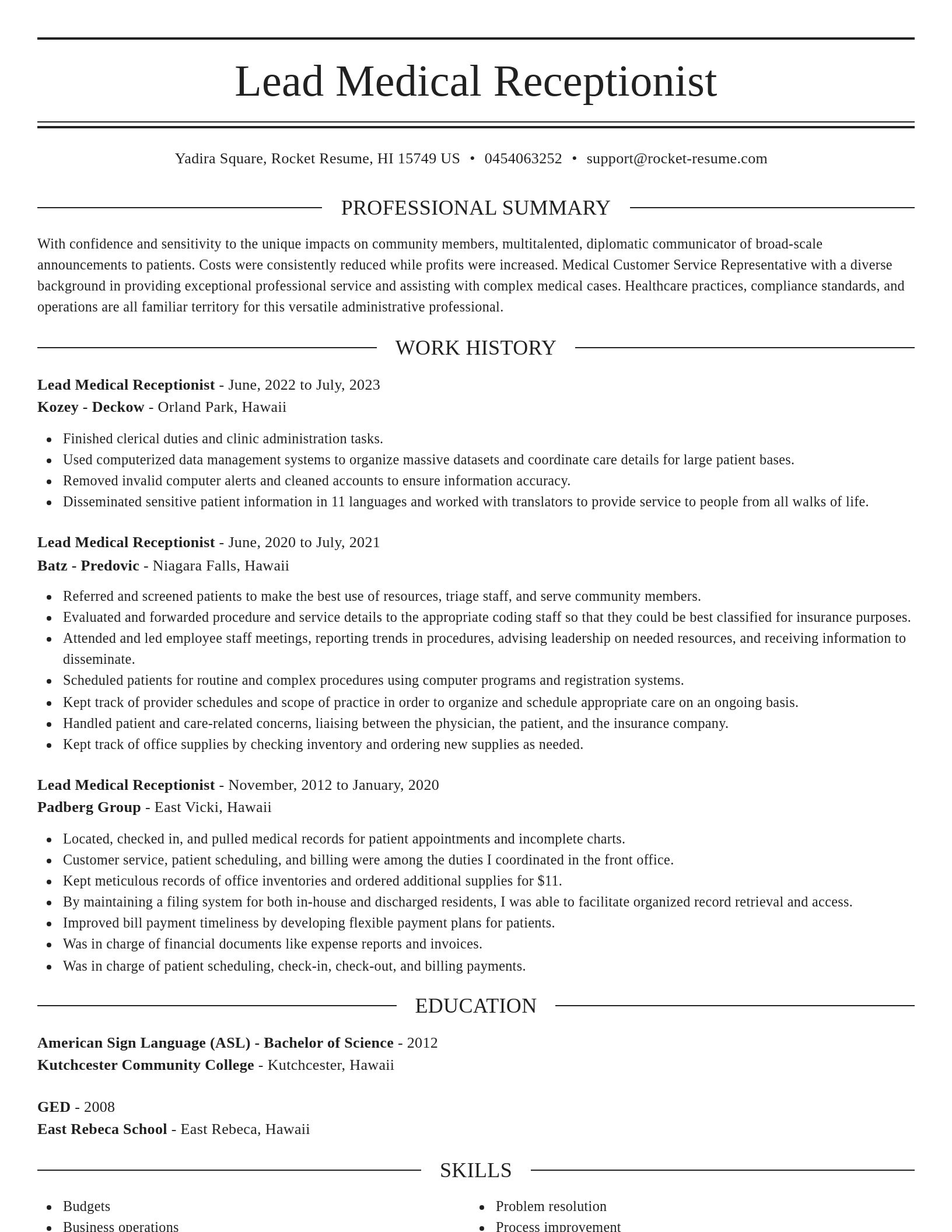Elegant resume template