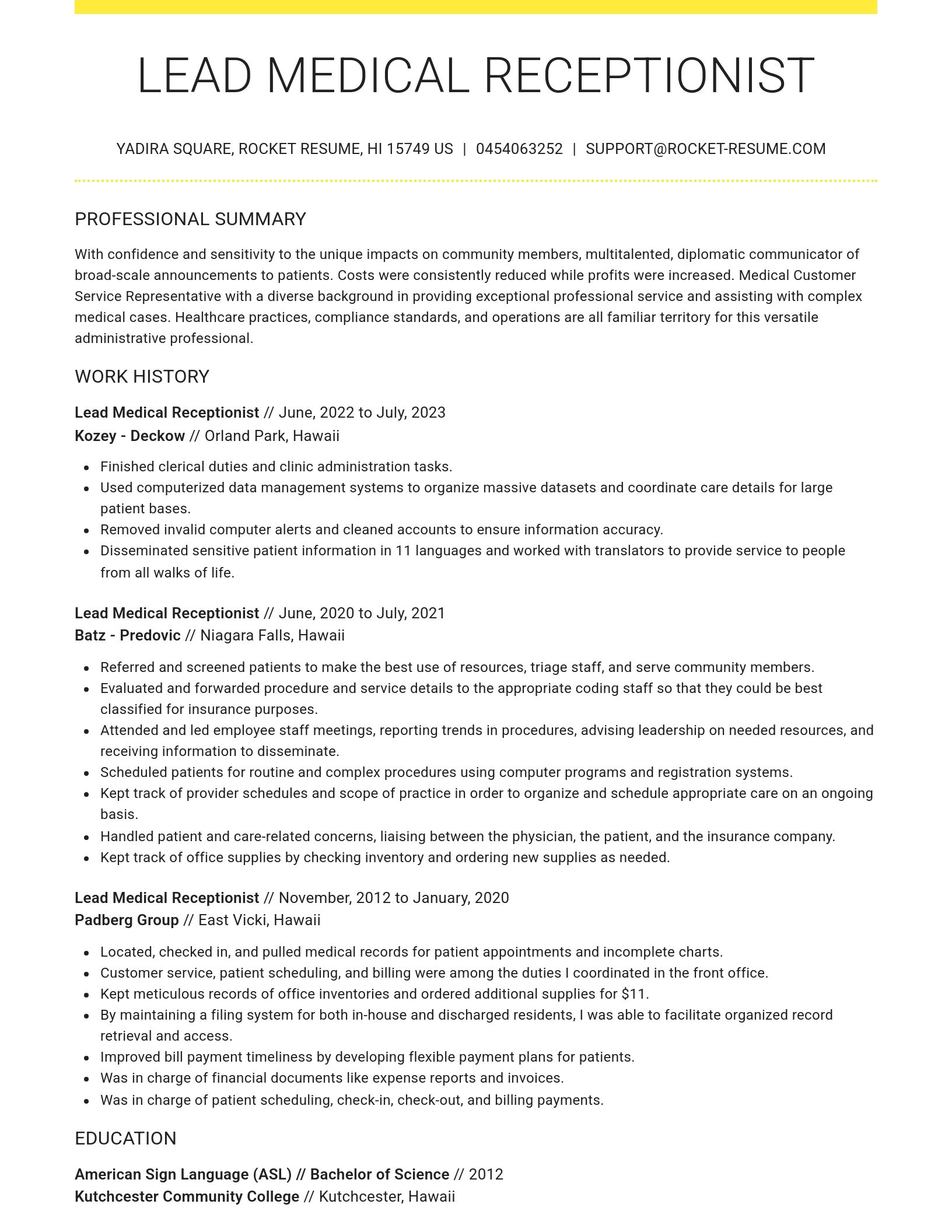 Grand resume template