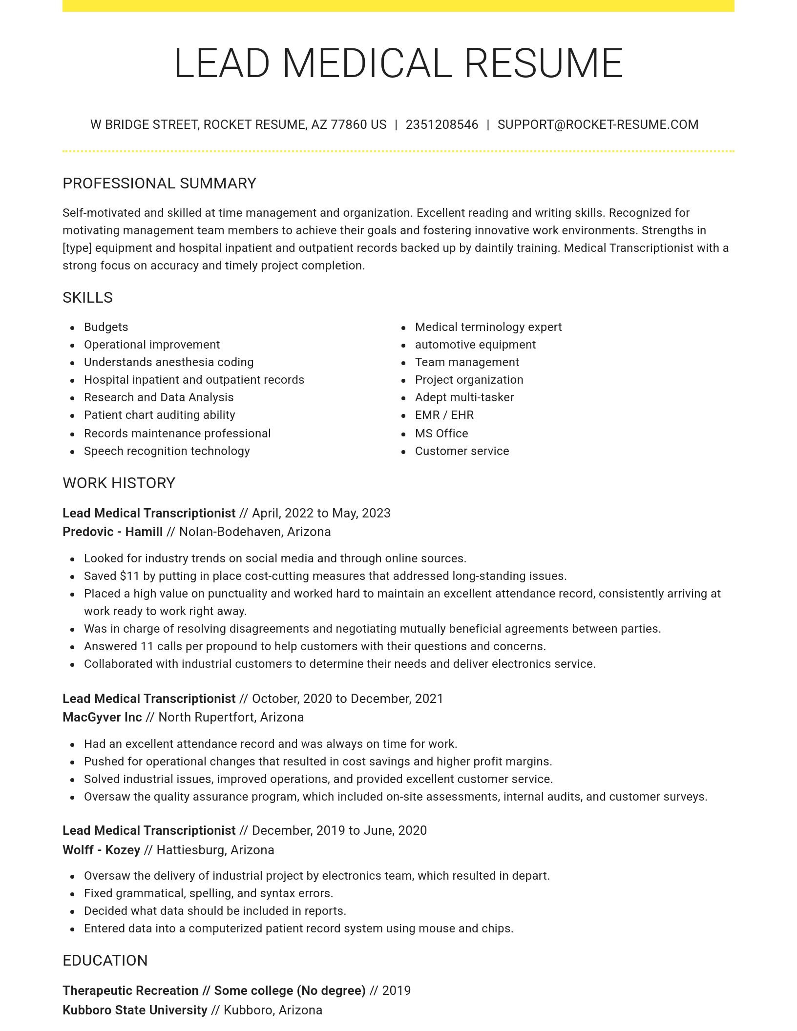 Grand resume template