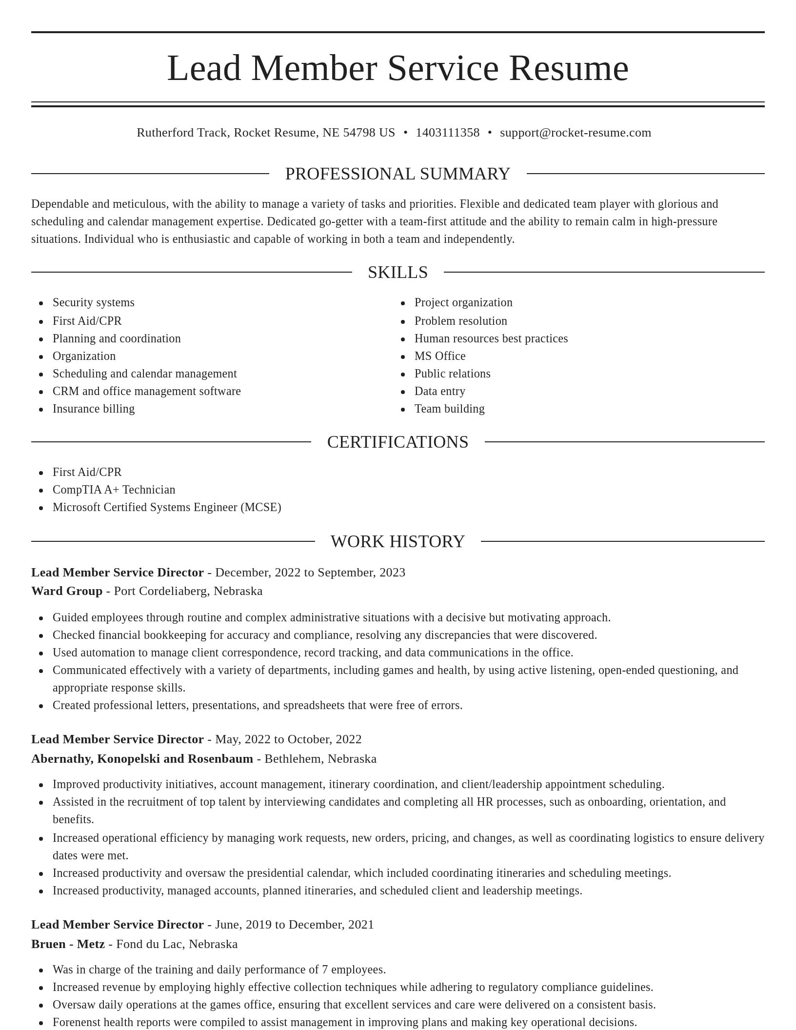 Elegant resume template