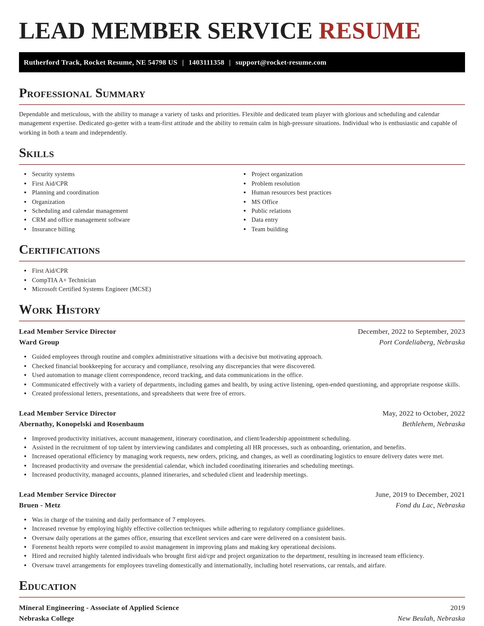 Exquisite resume template