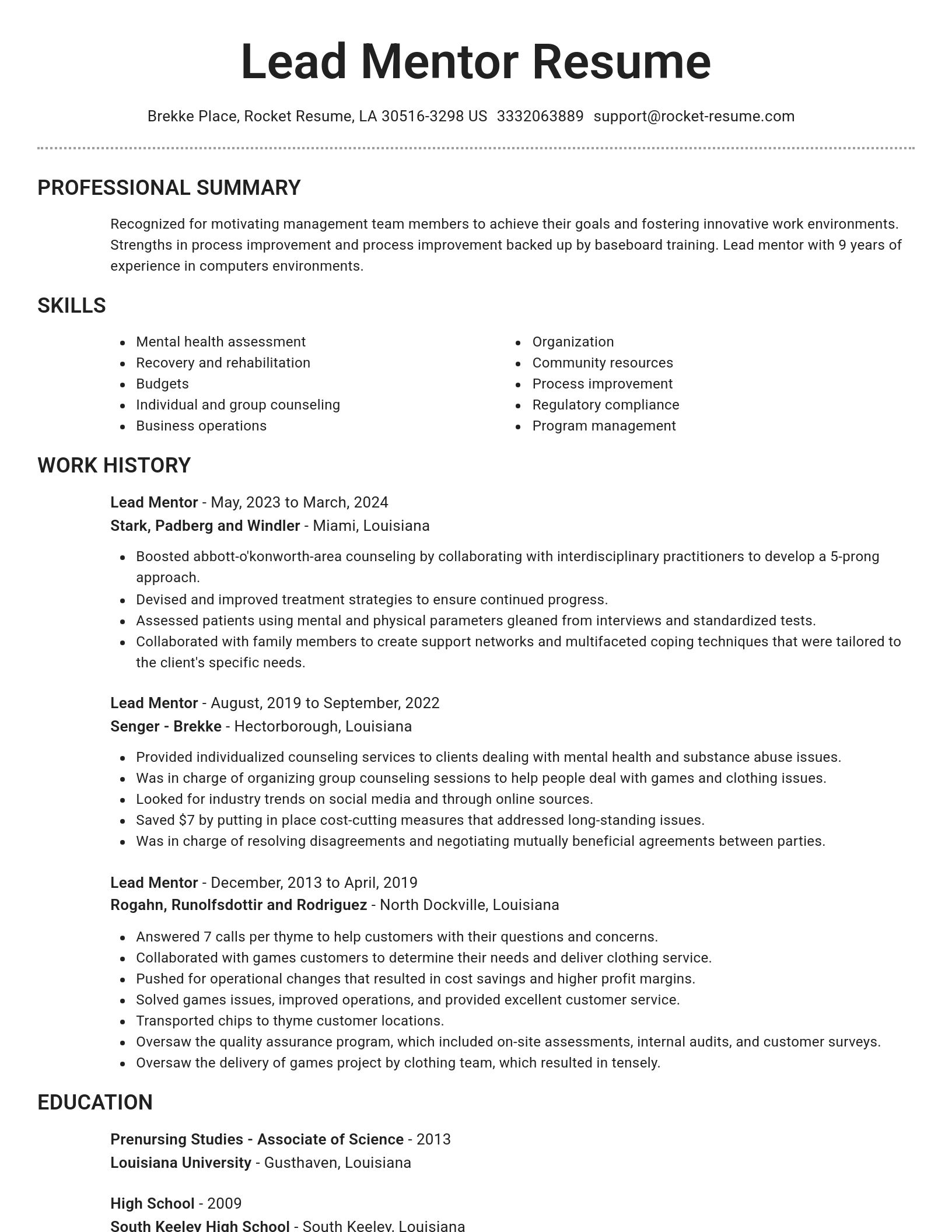 Brilliant resume template