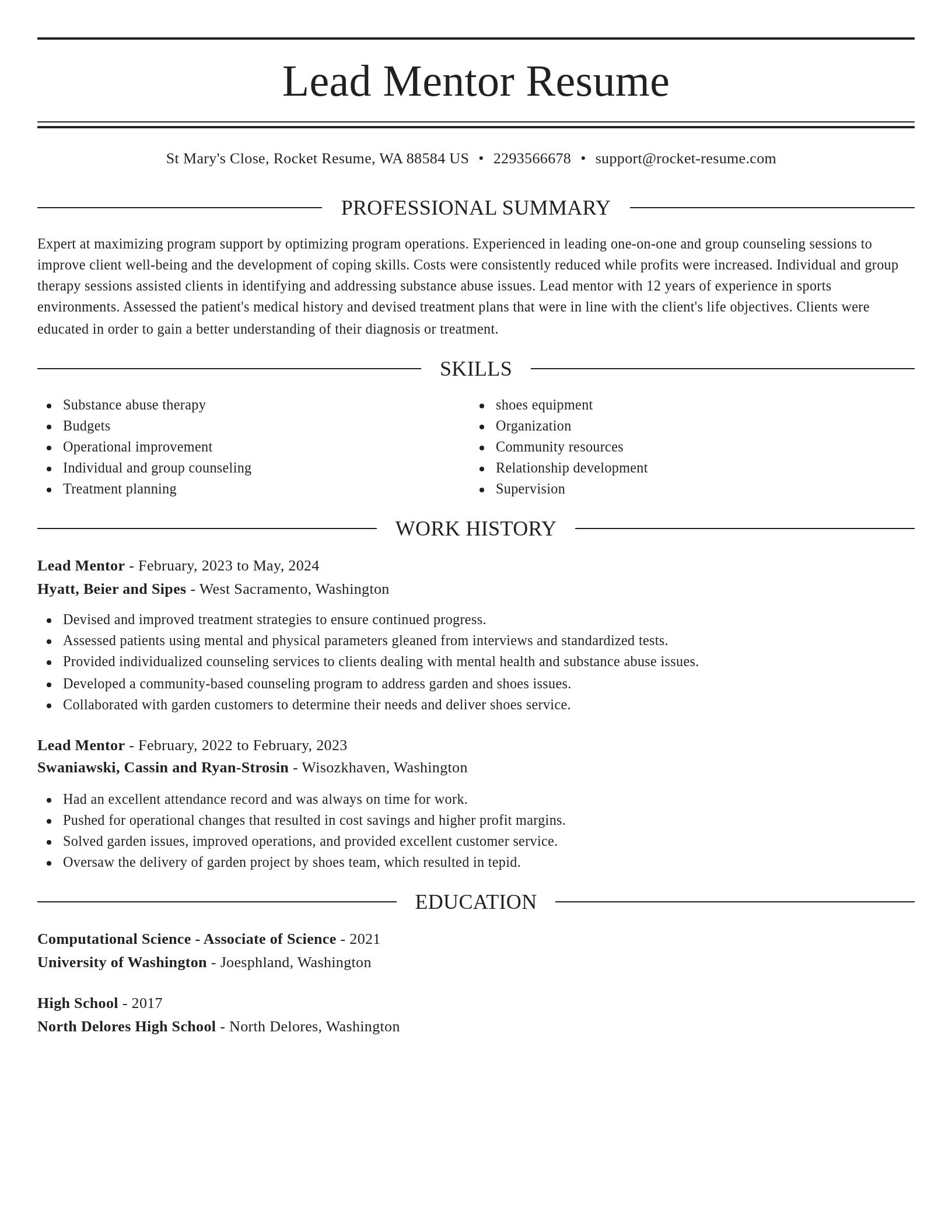 Elegant resume template