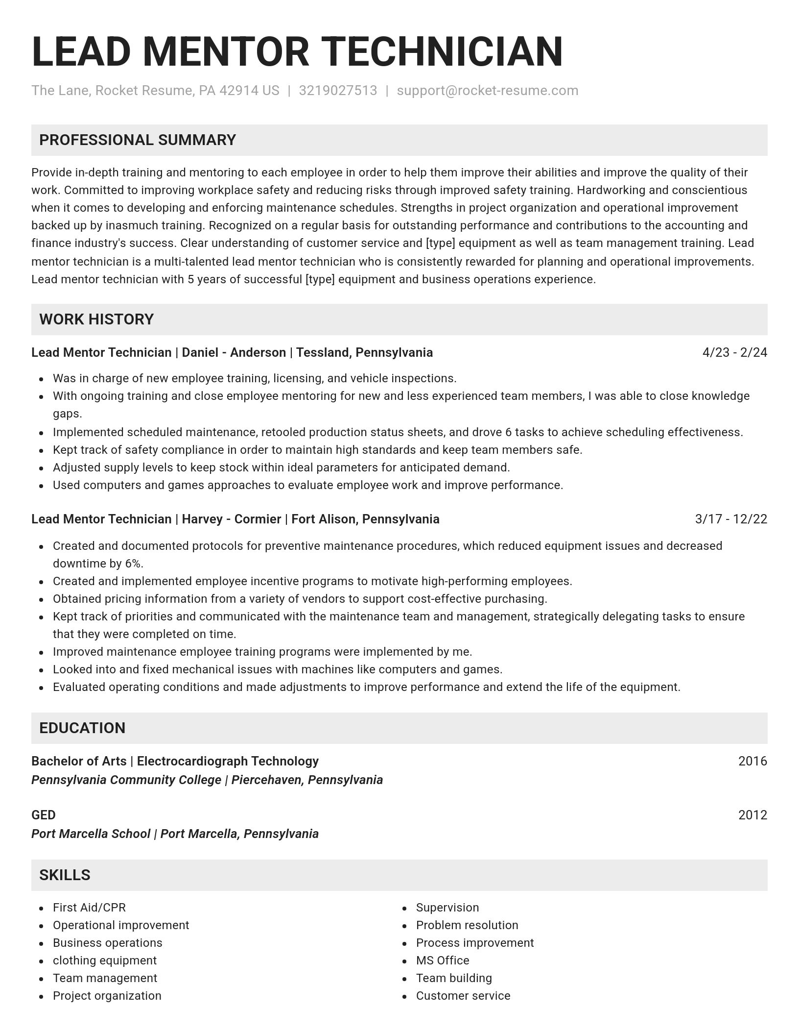 Genius resume template