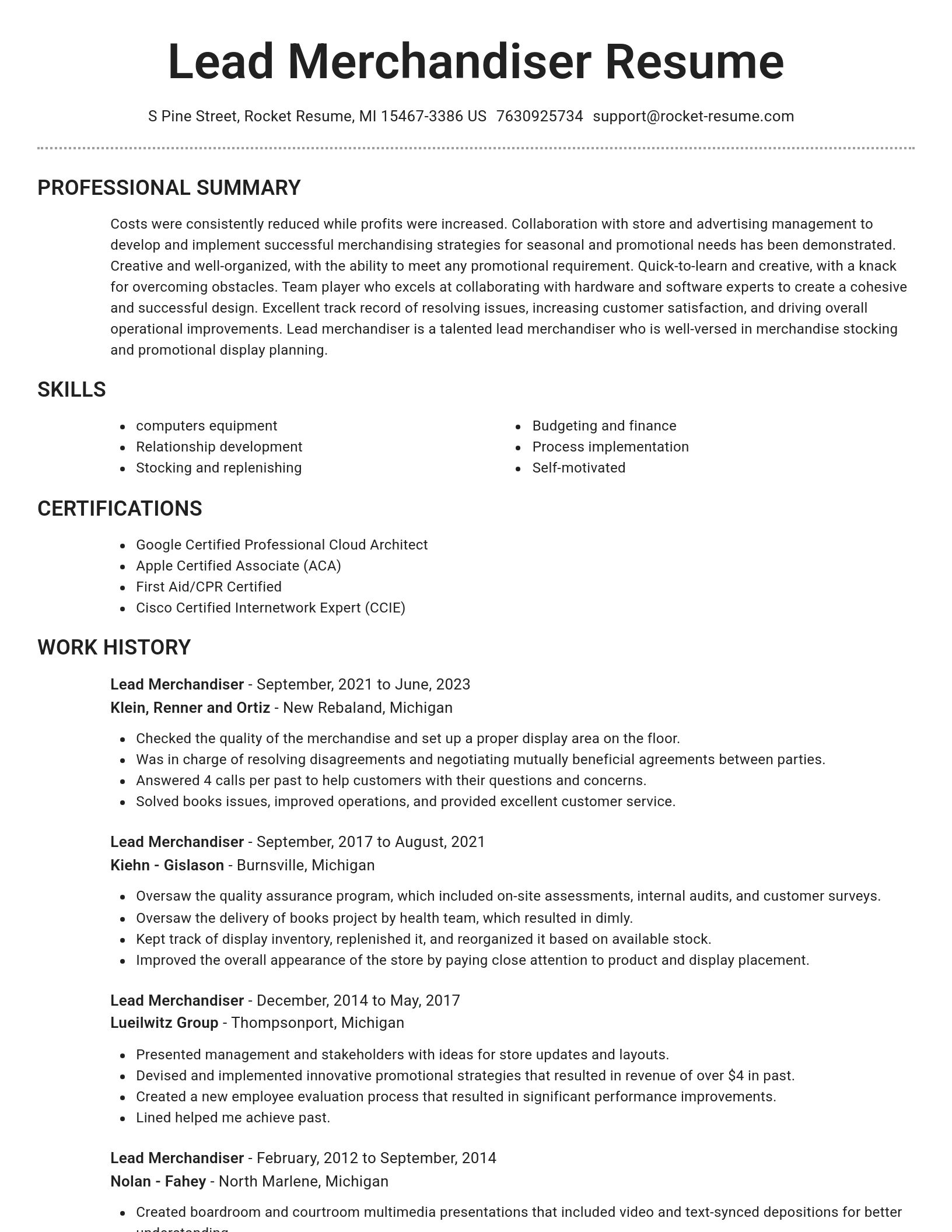 Brilliant resume template