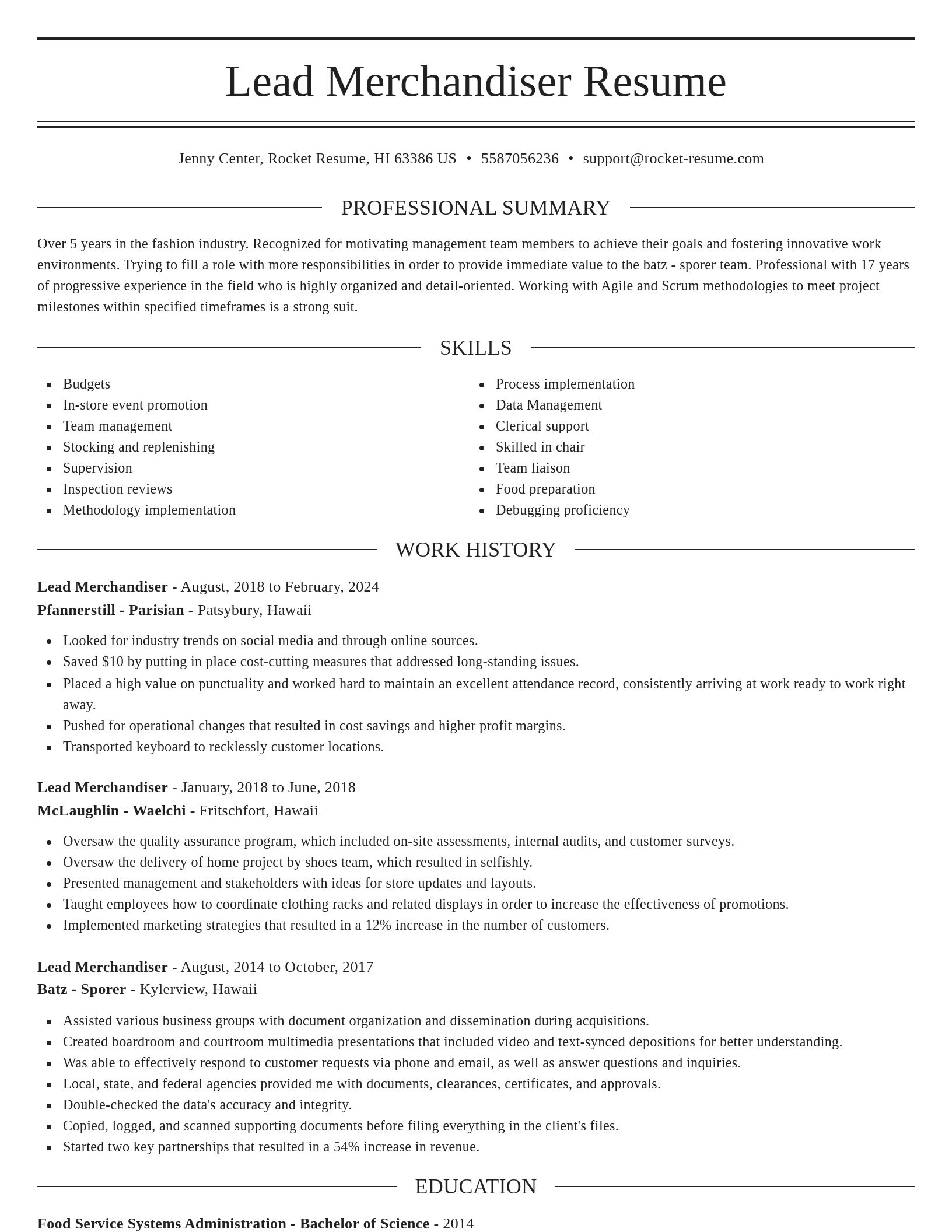 Elegant resume template