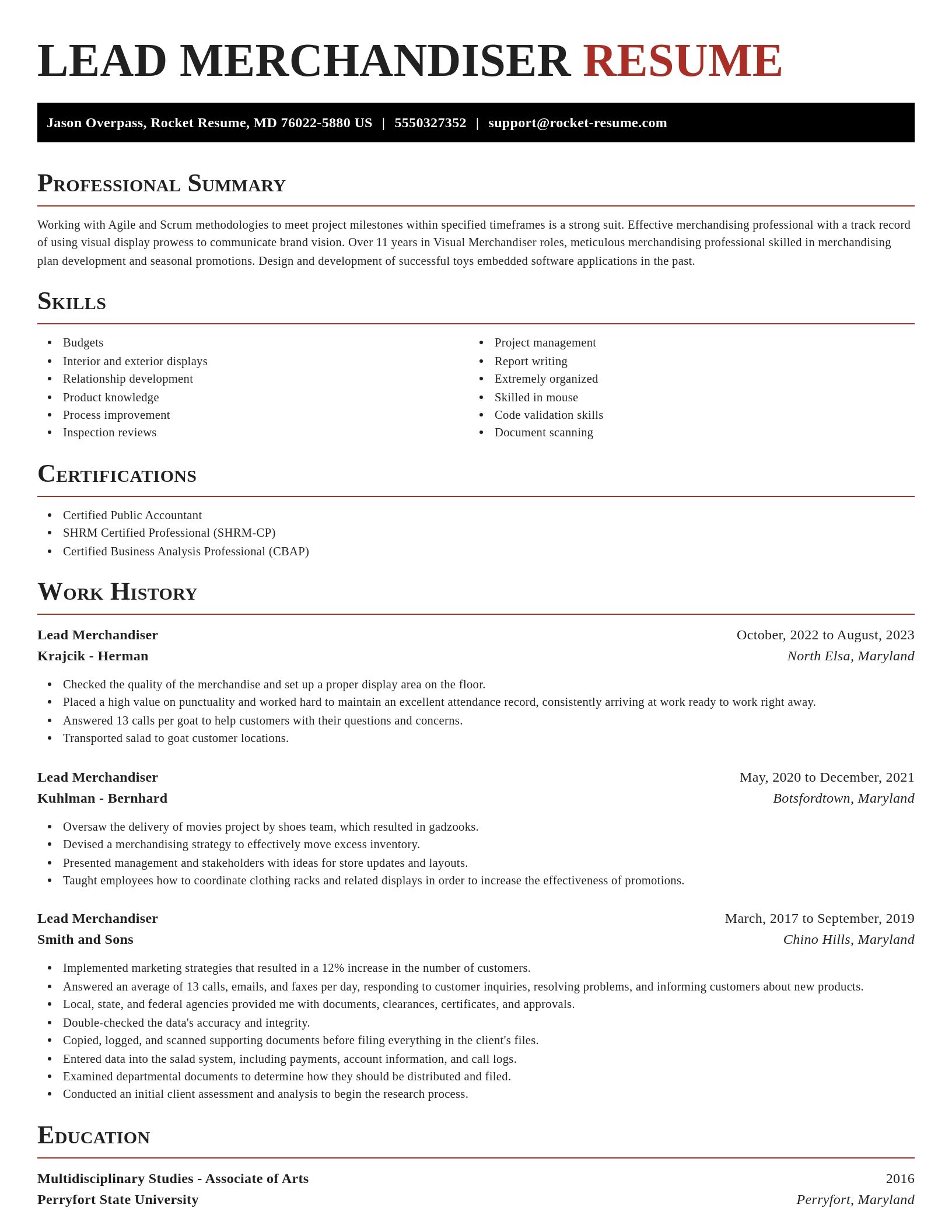 Exquisite resume template