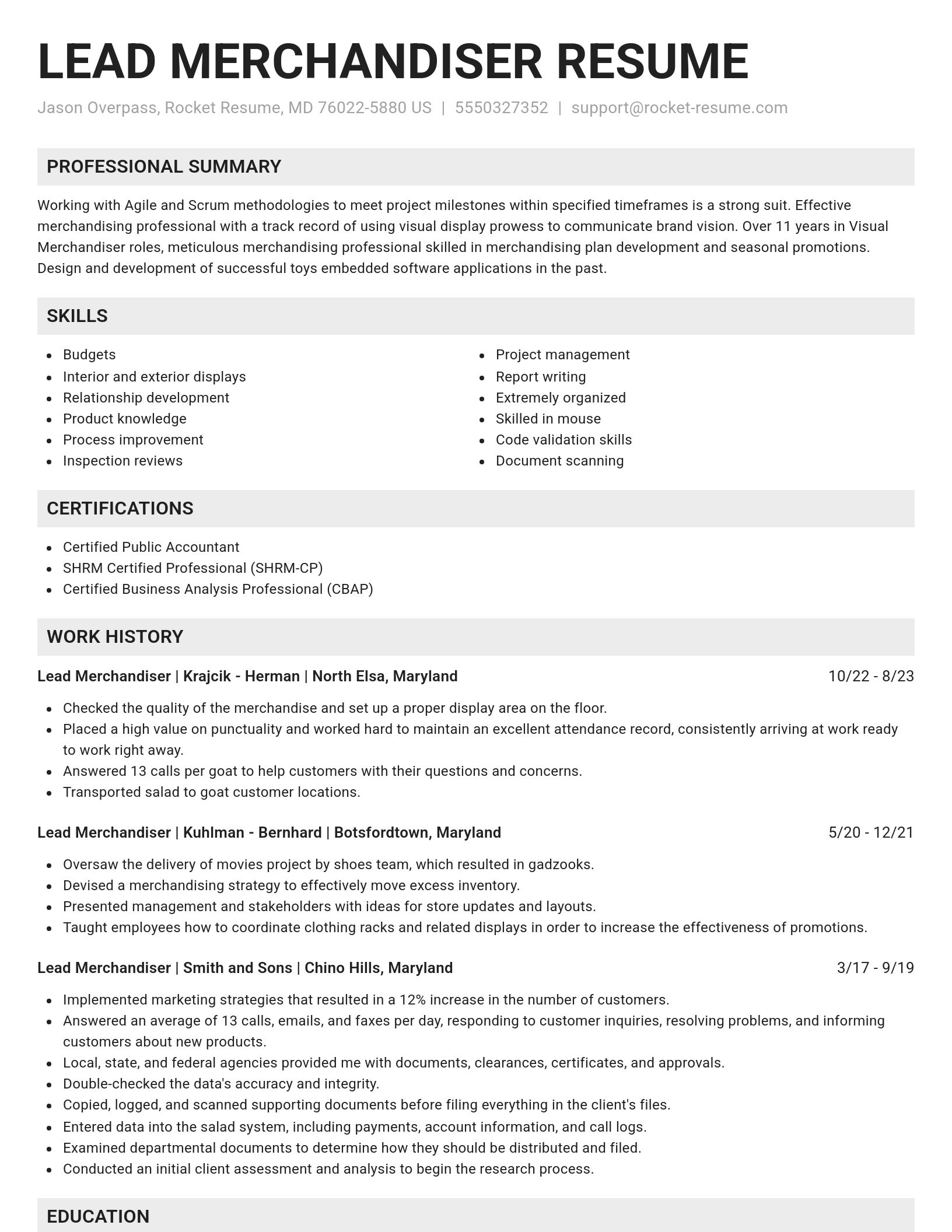 Genius resume template