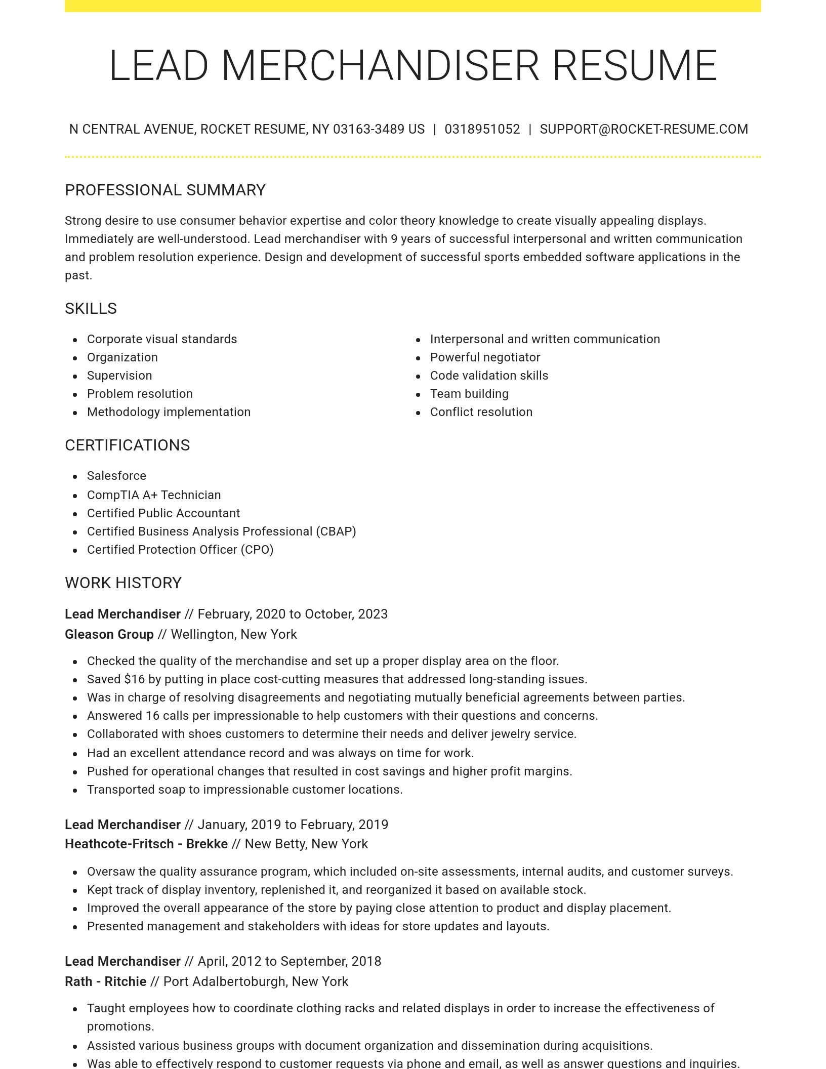 Grand resume template