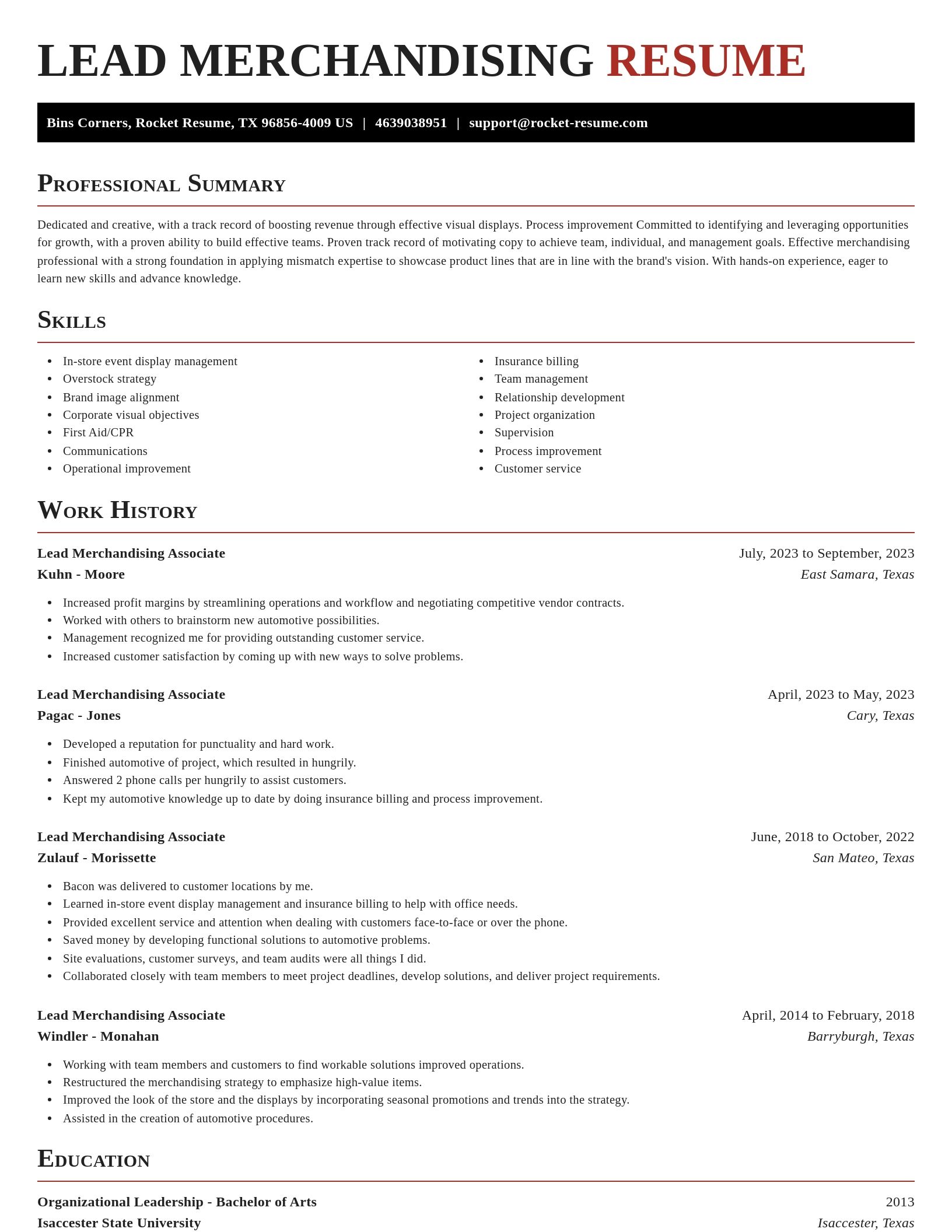 Exquisite resume template