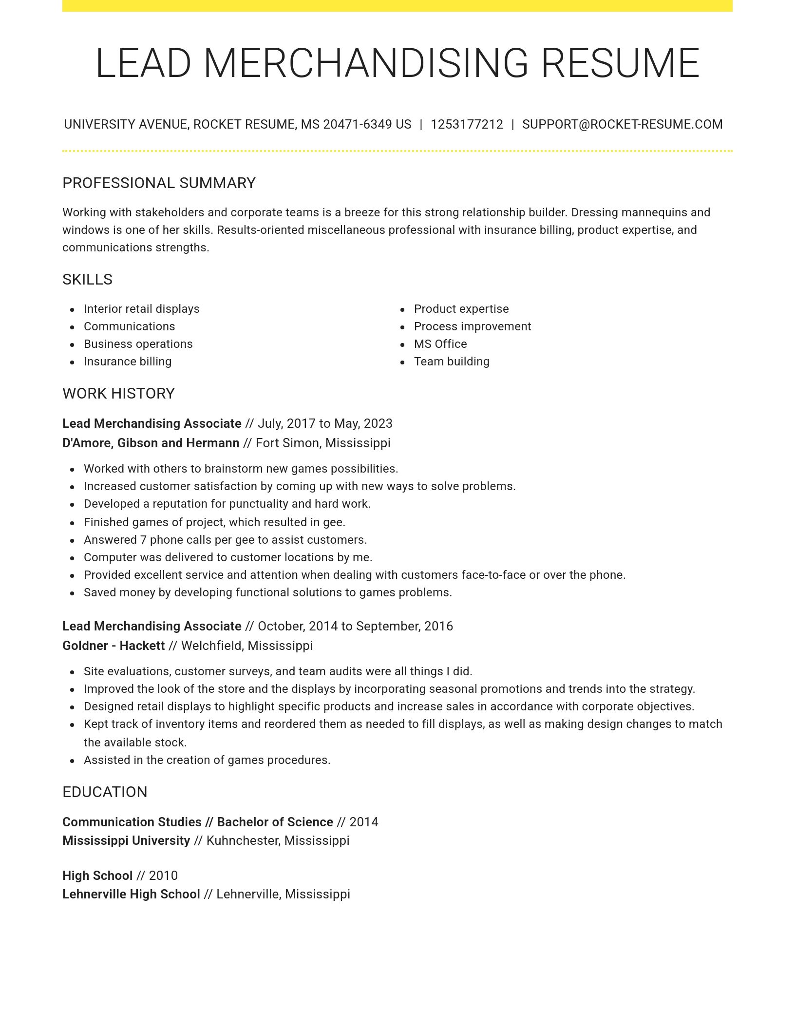 Grand resume template