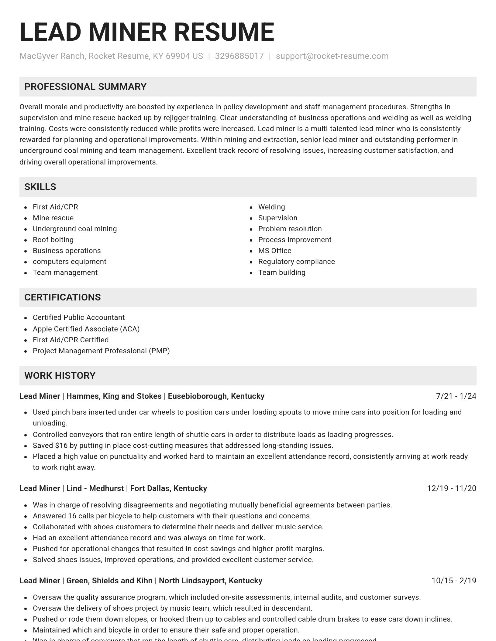 Genius resume template