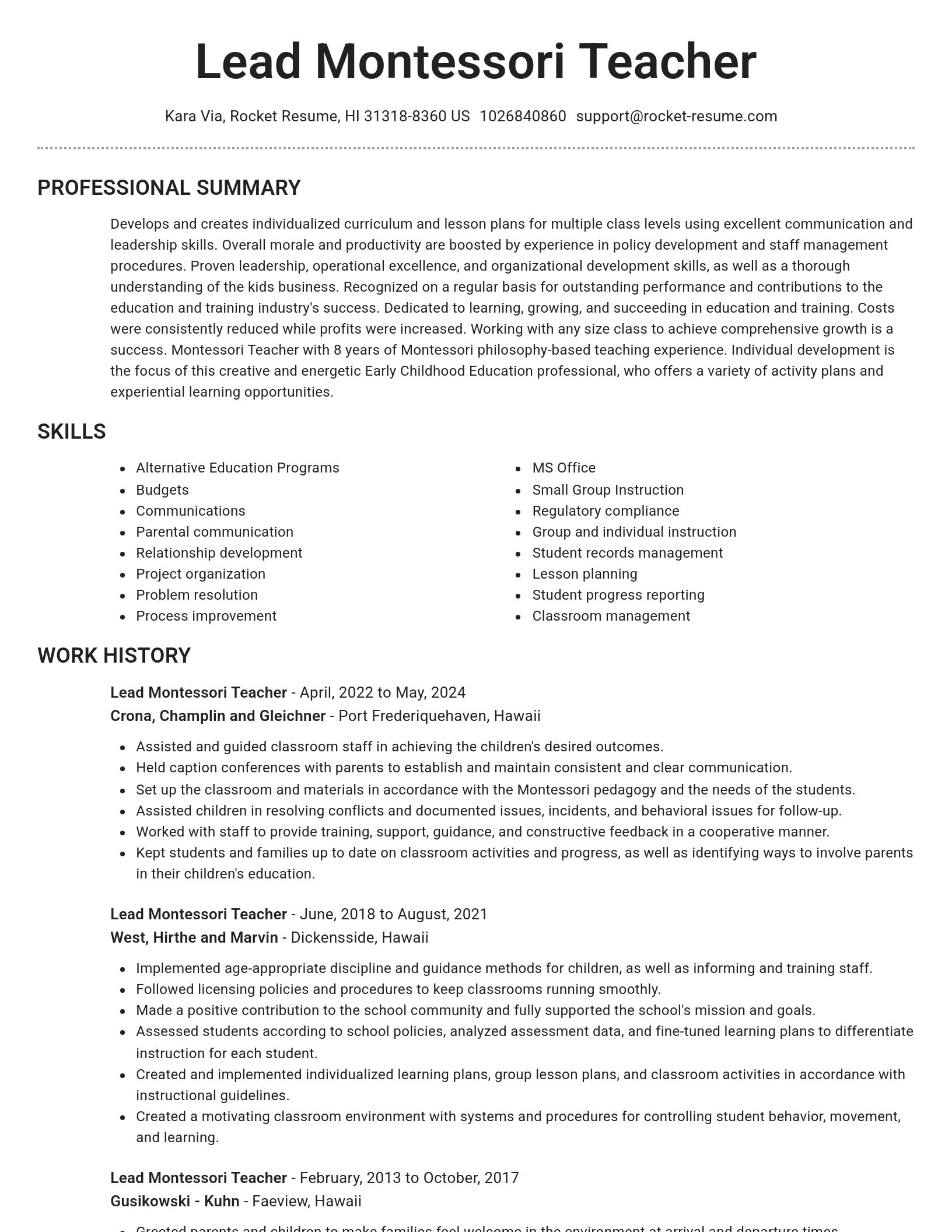 Brilliant resume template