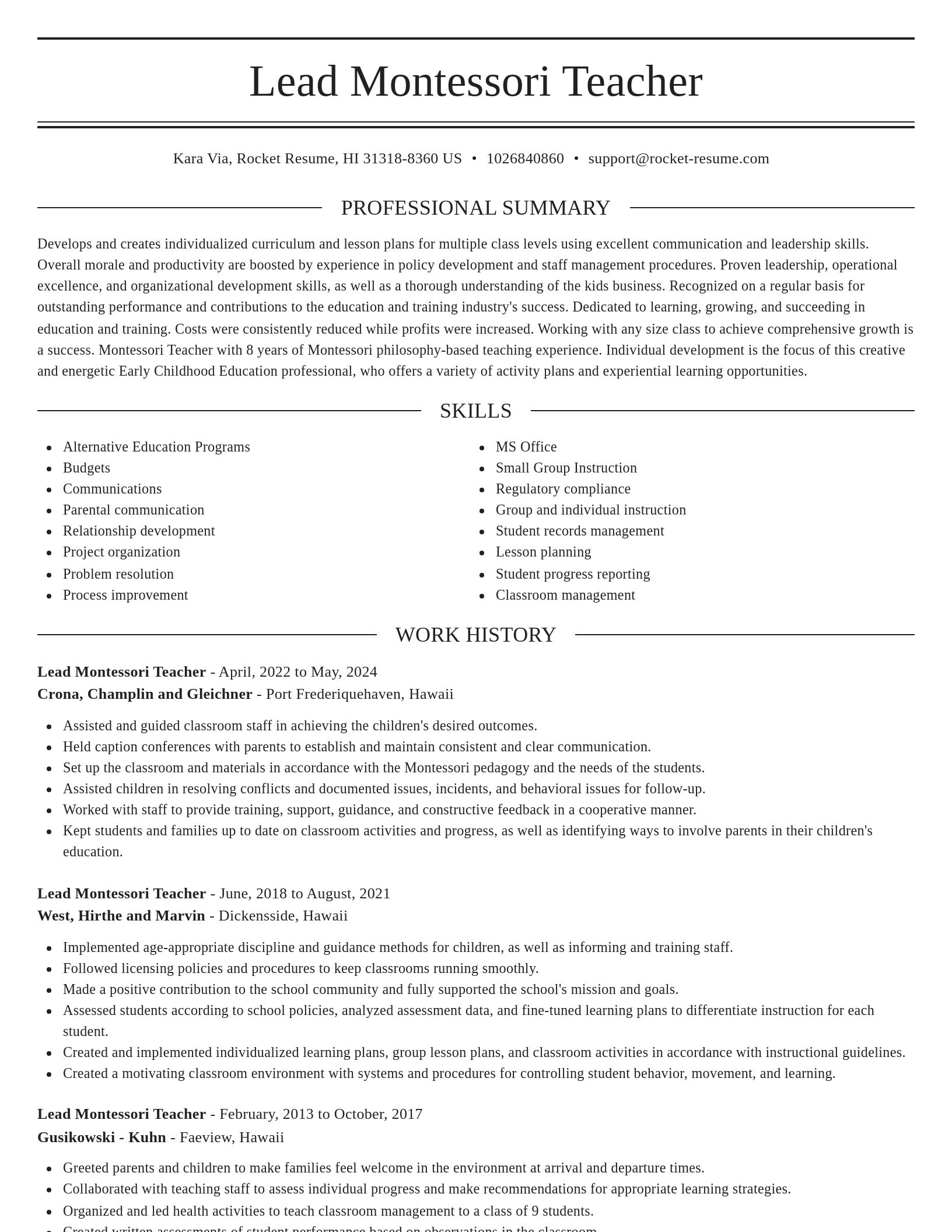 Elegant resume template