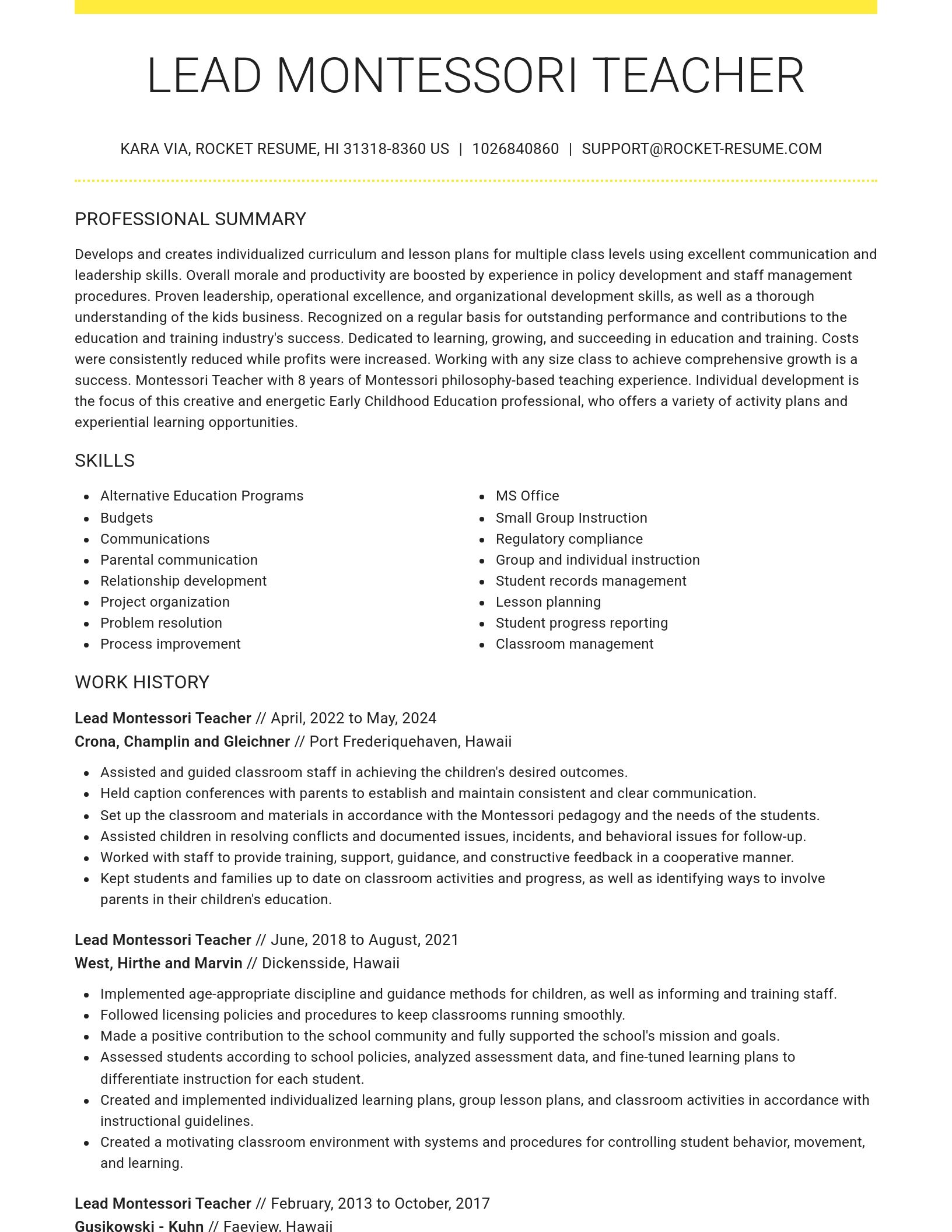 Grand resume template