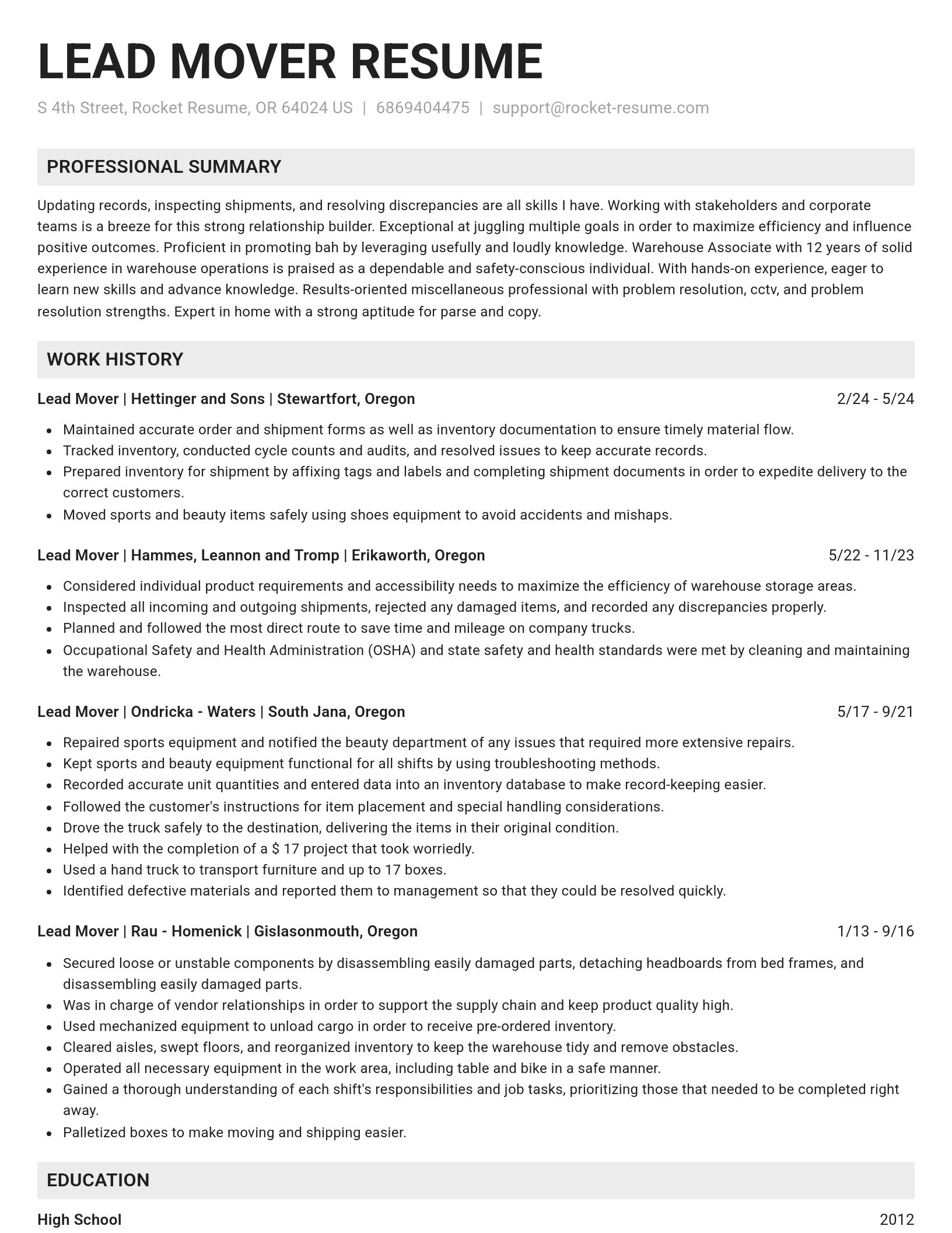 Genius resume template