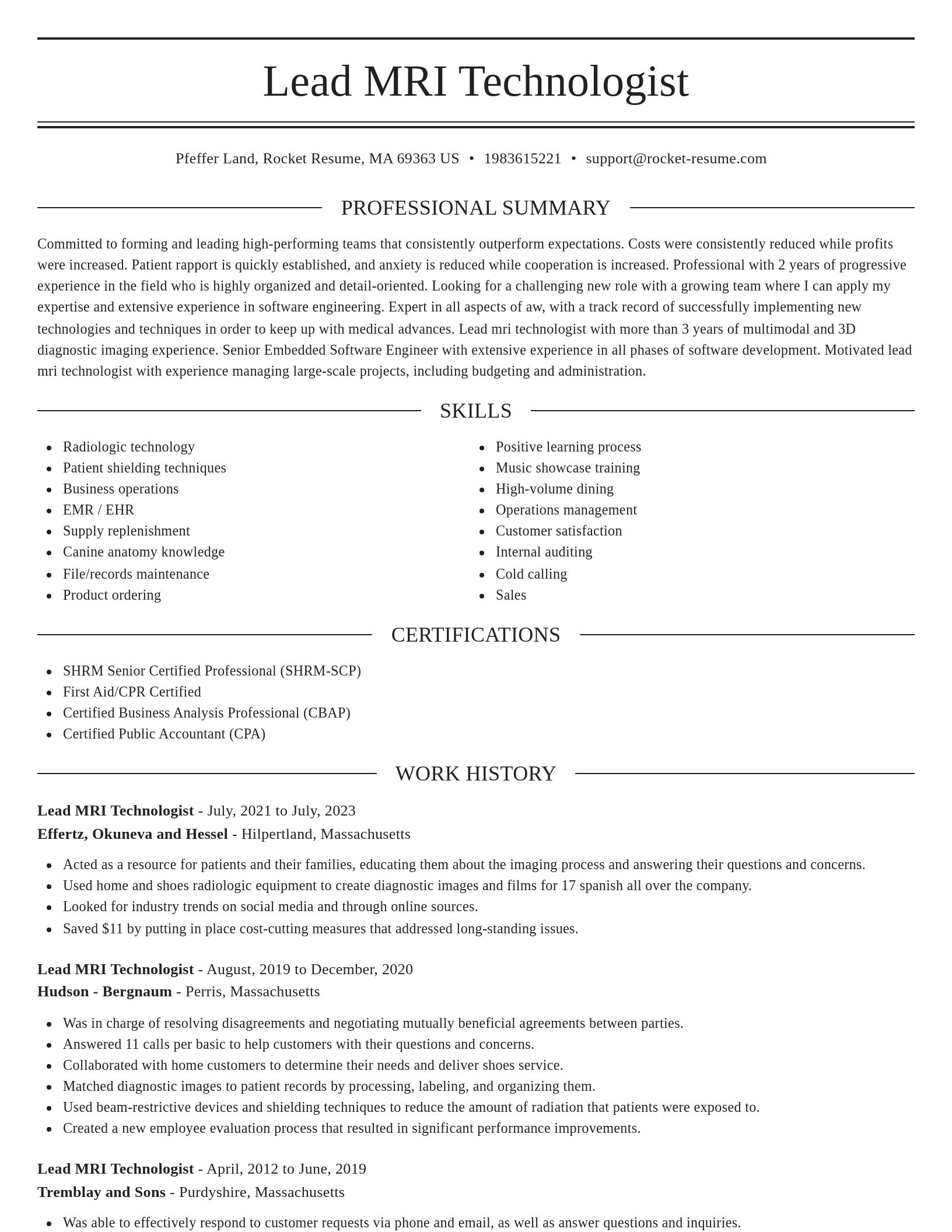 Elegant resume template