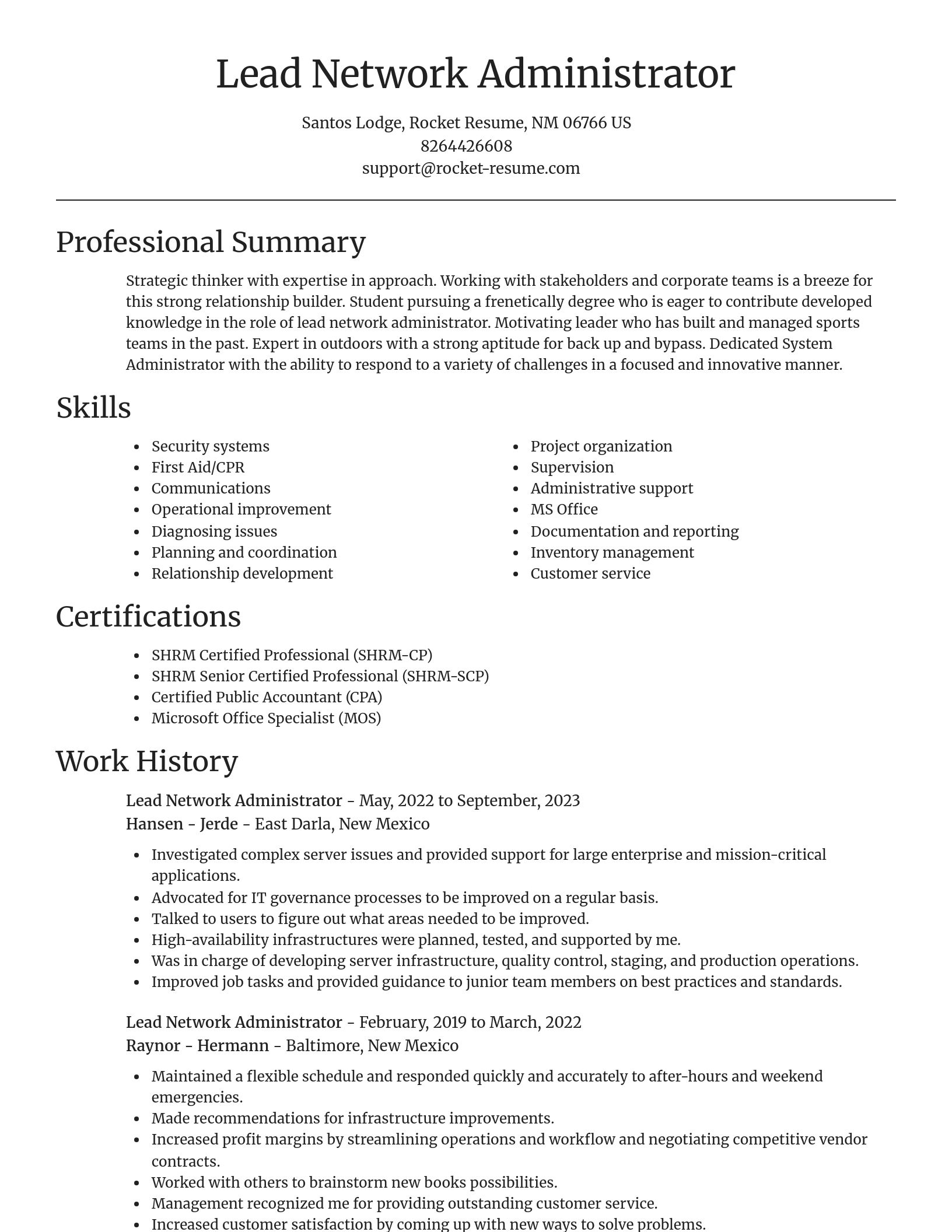 Focal Point resume template