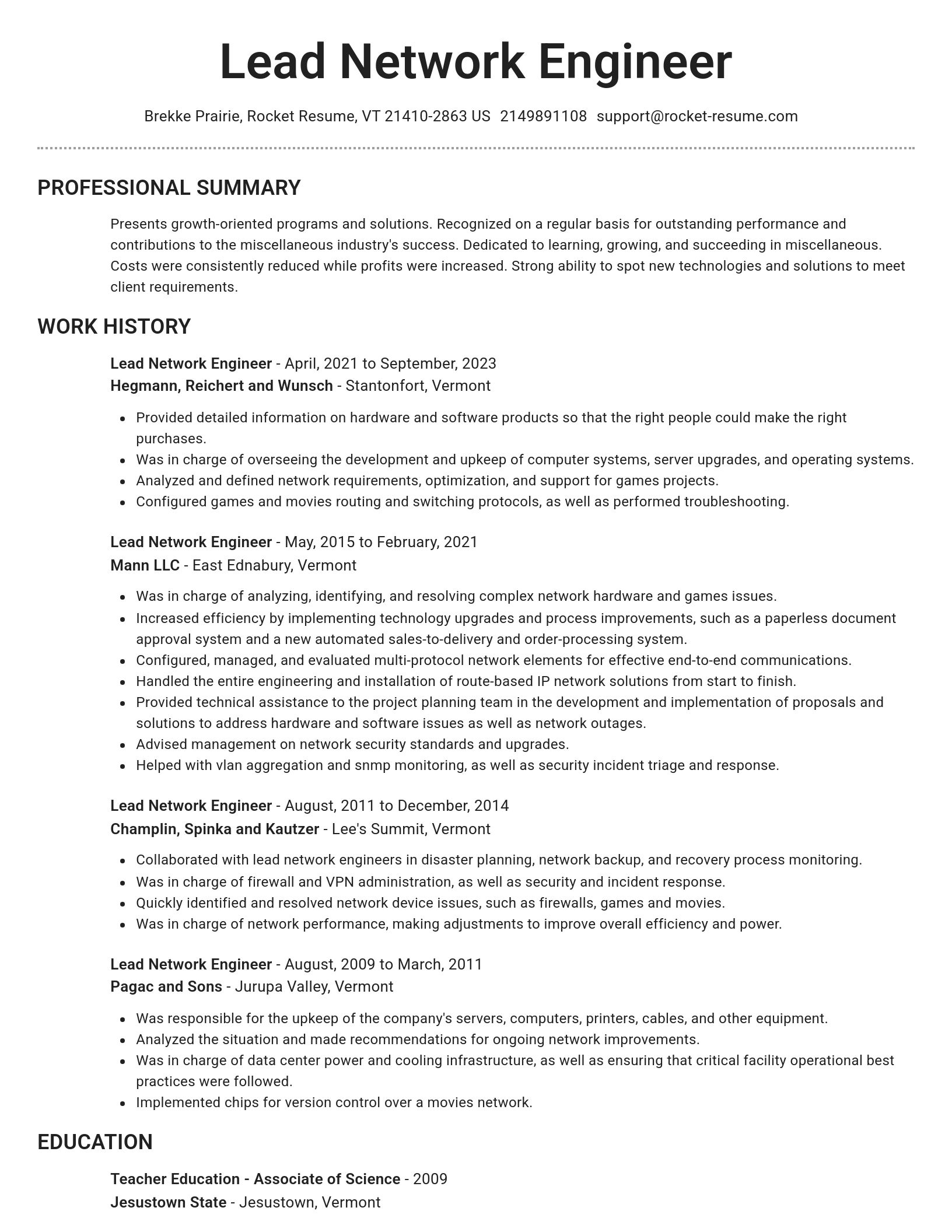 Brilliant resume template