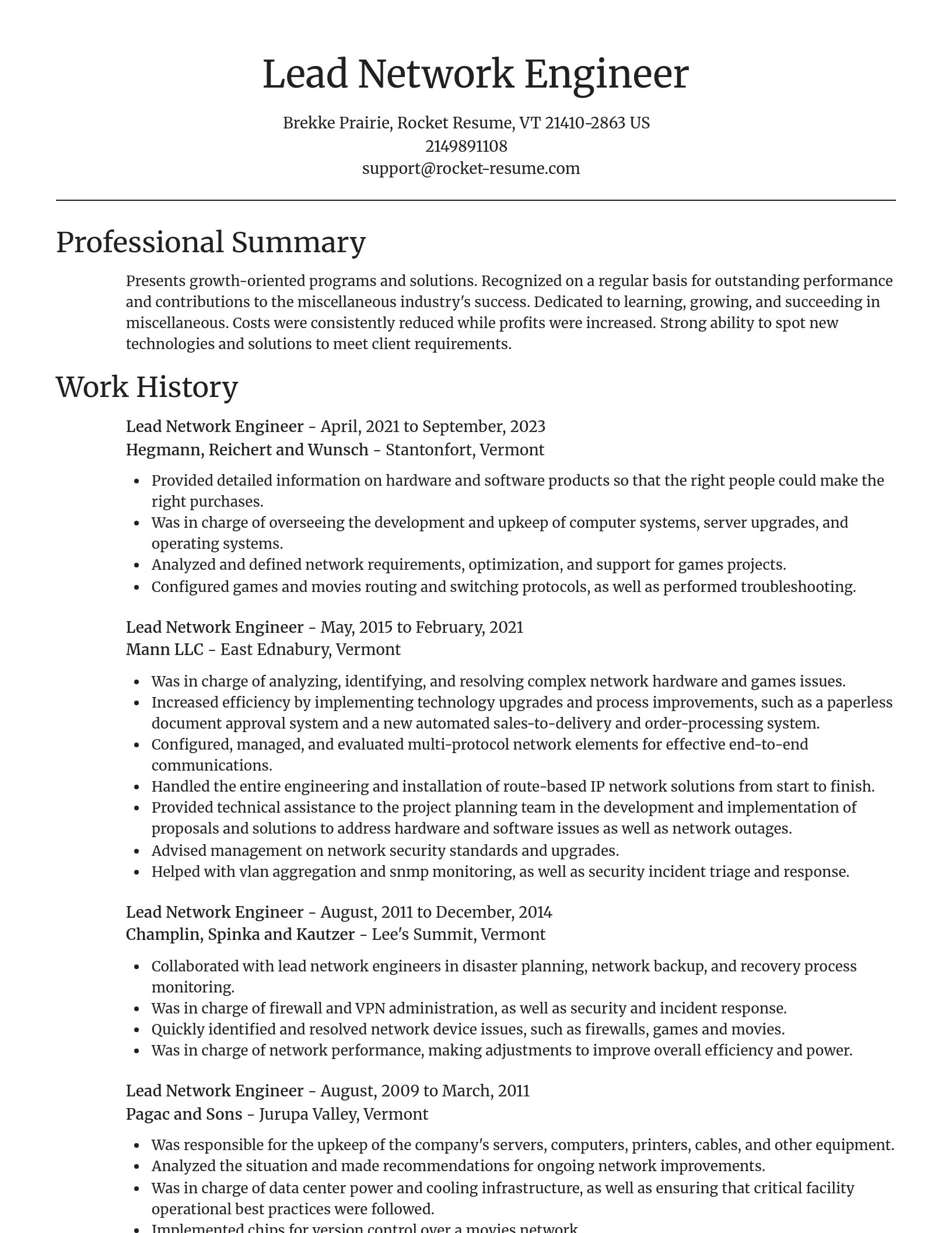 Focal Point resume template