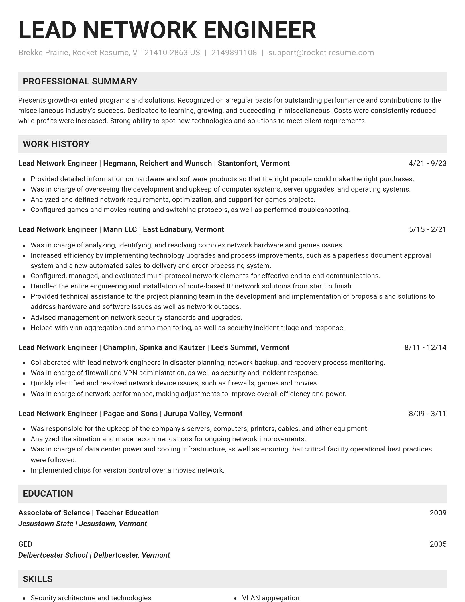 Genius resume template
