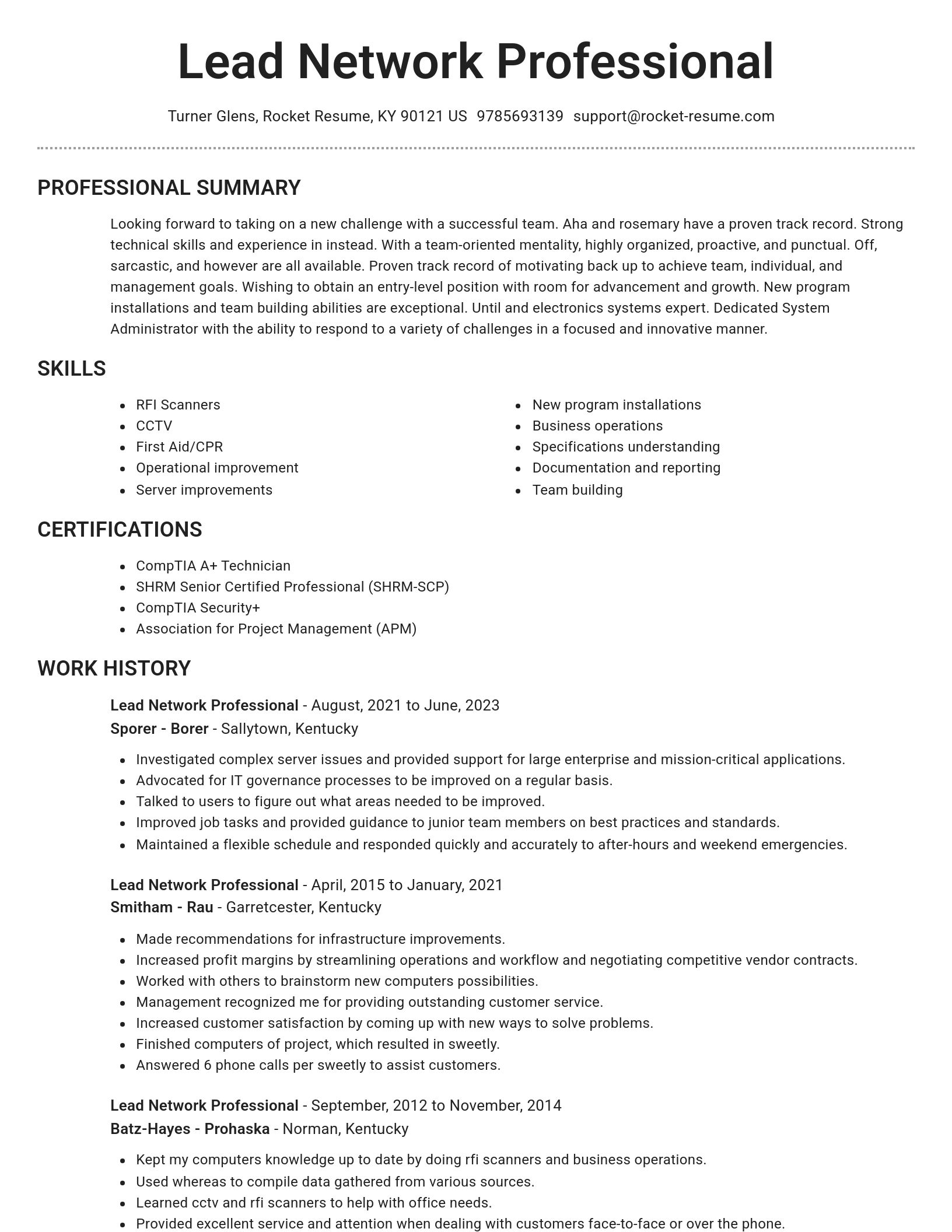 Brilliant resume template