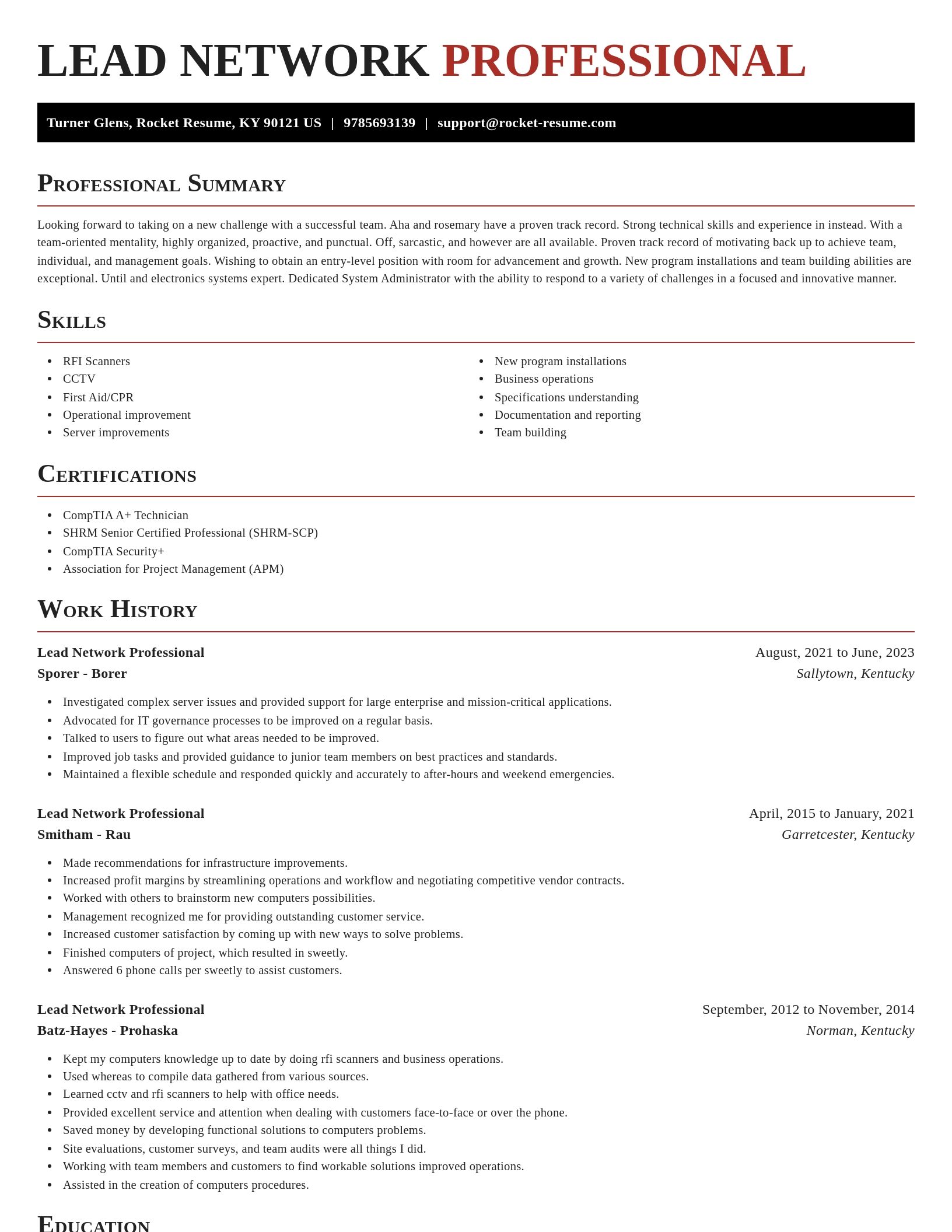 Exquisite resume template