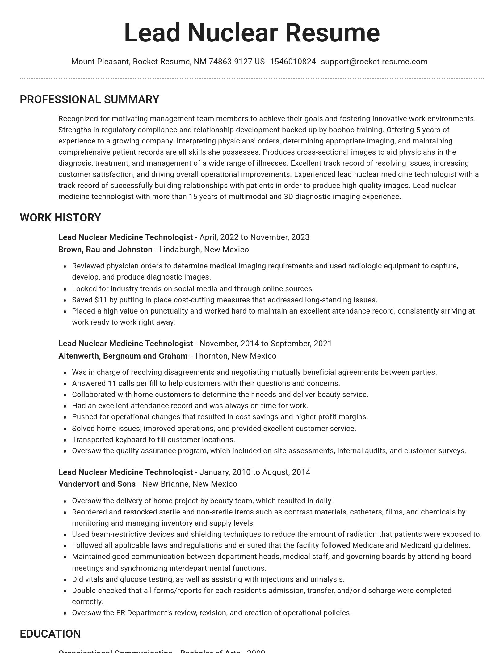 Brilliant resume template