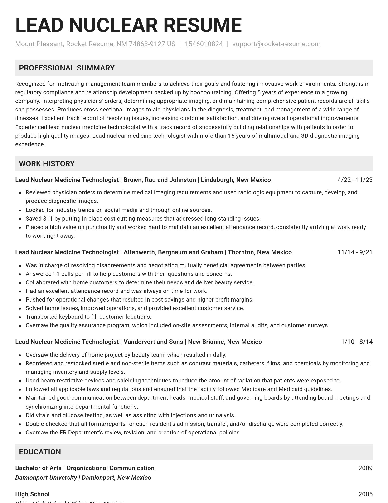 Genius resume template