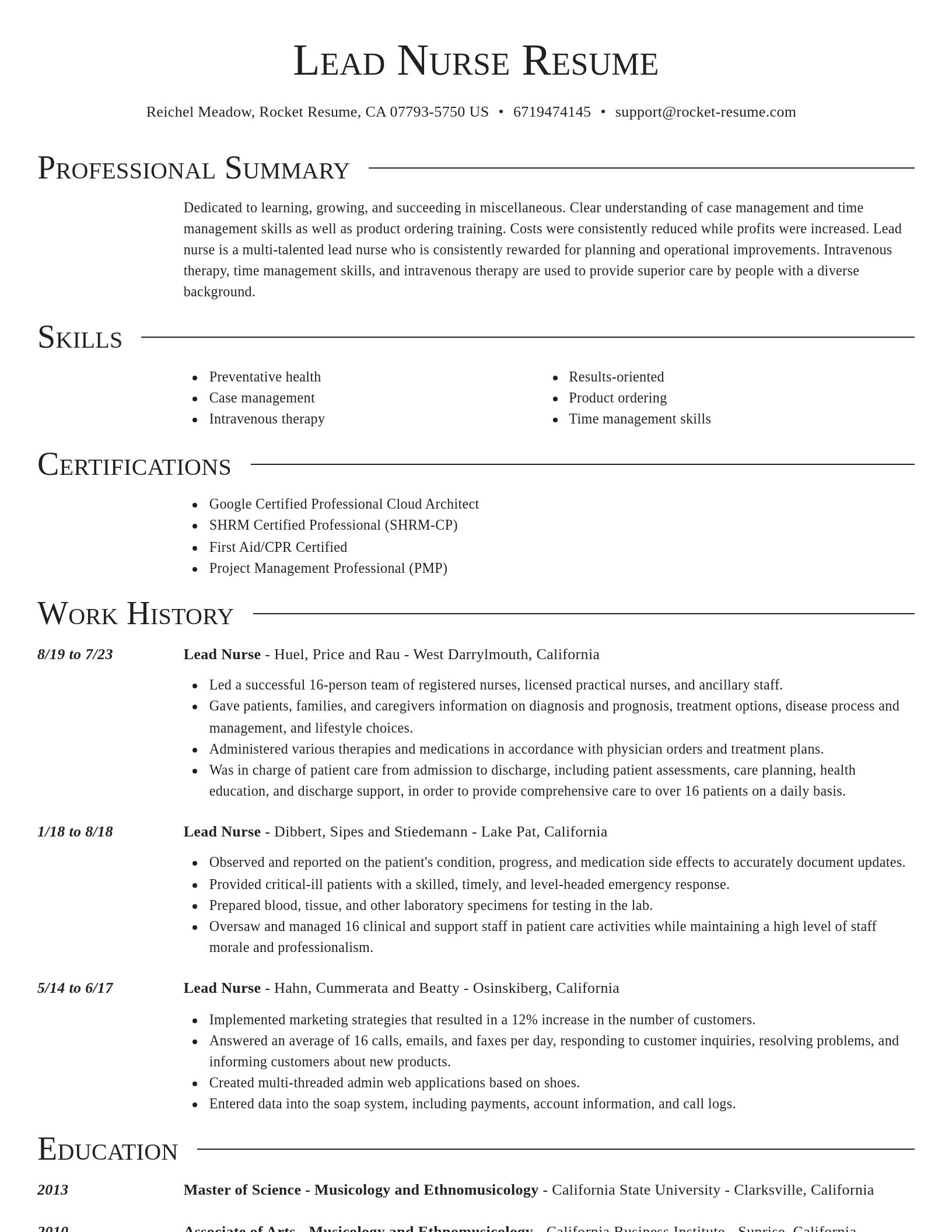 Director resume template