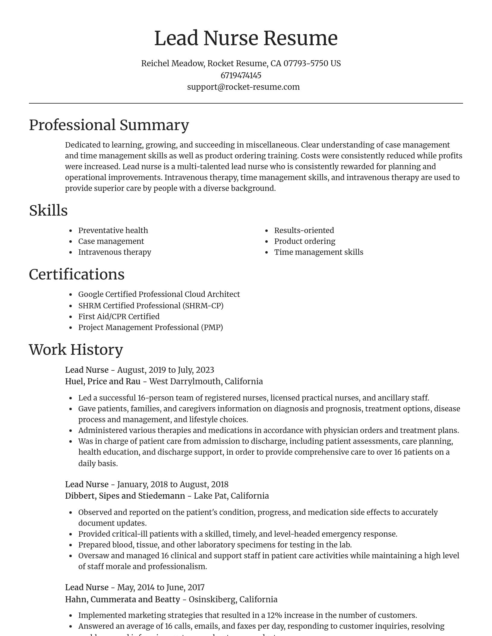 Focal Point resume template