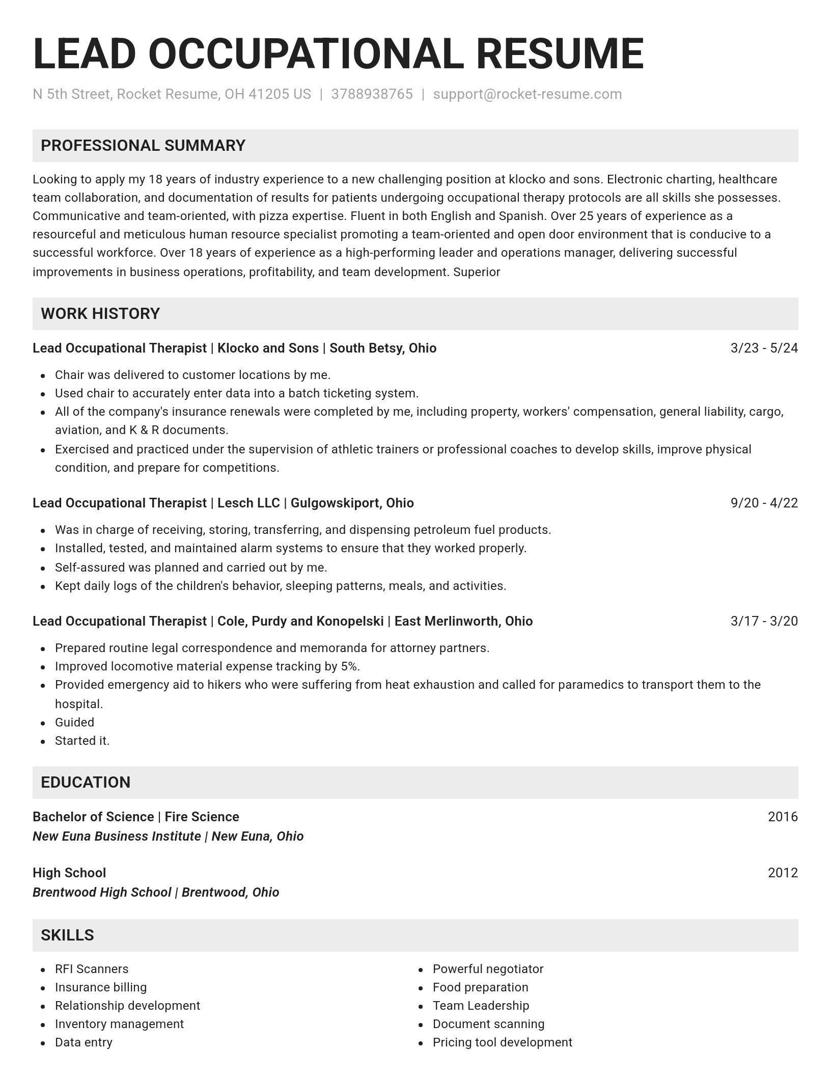 Genius resume template