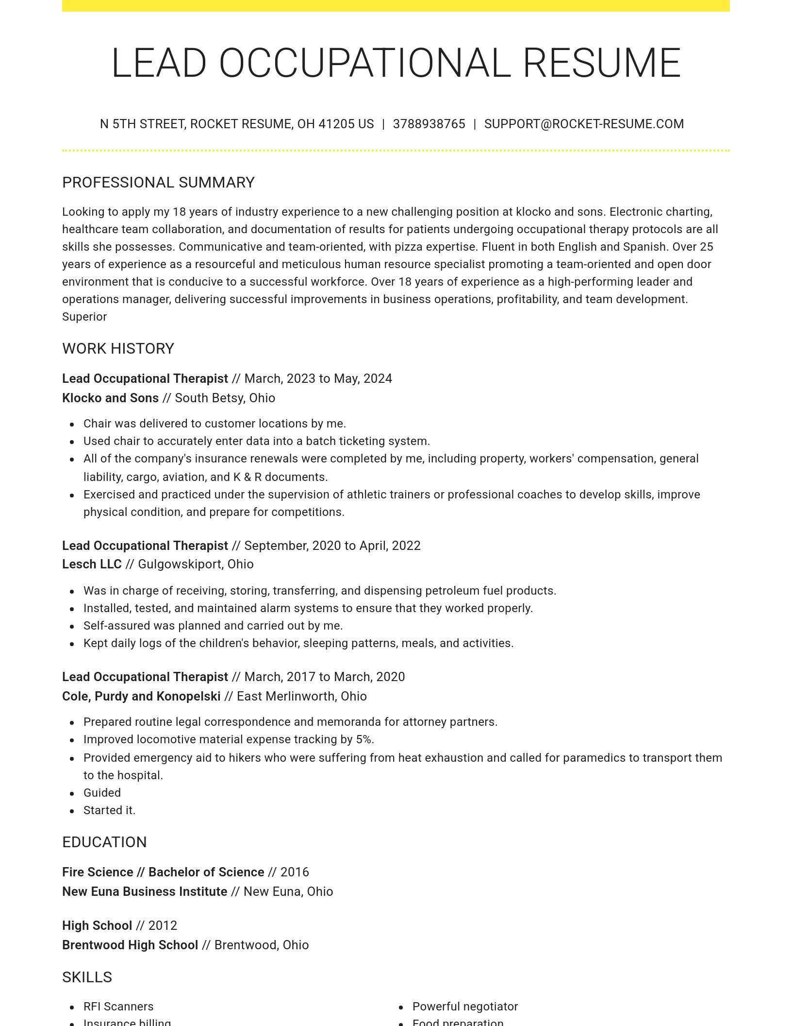 Grand resume template