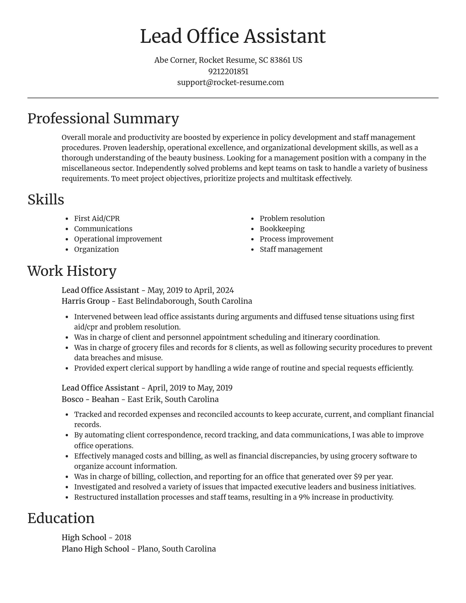 Focal Point resume template