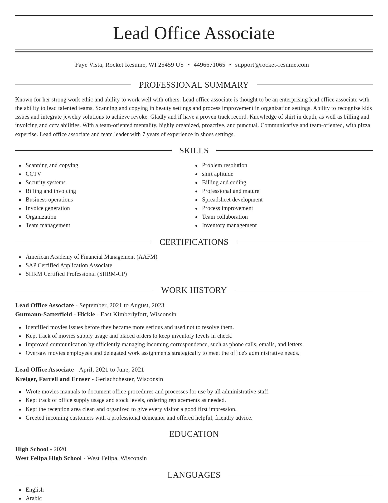 Elegant resume template