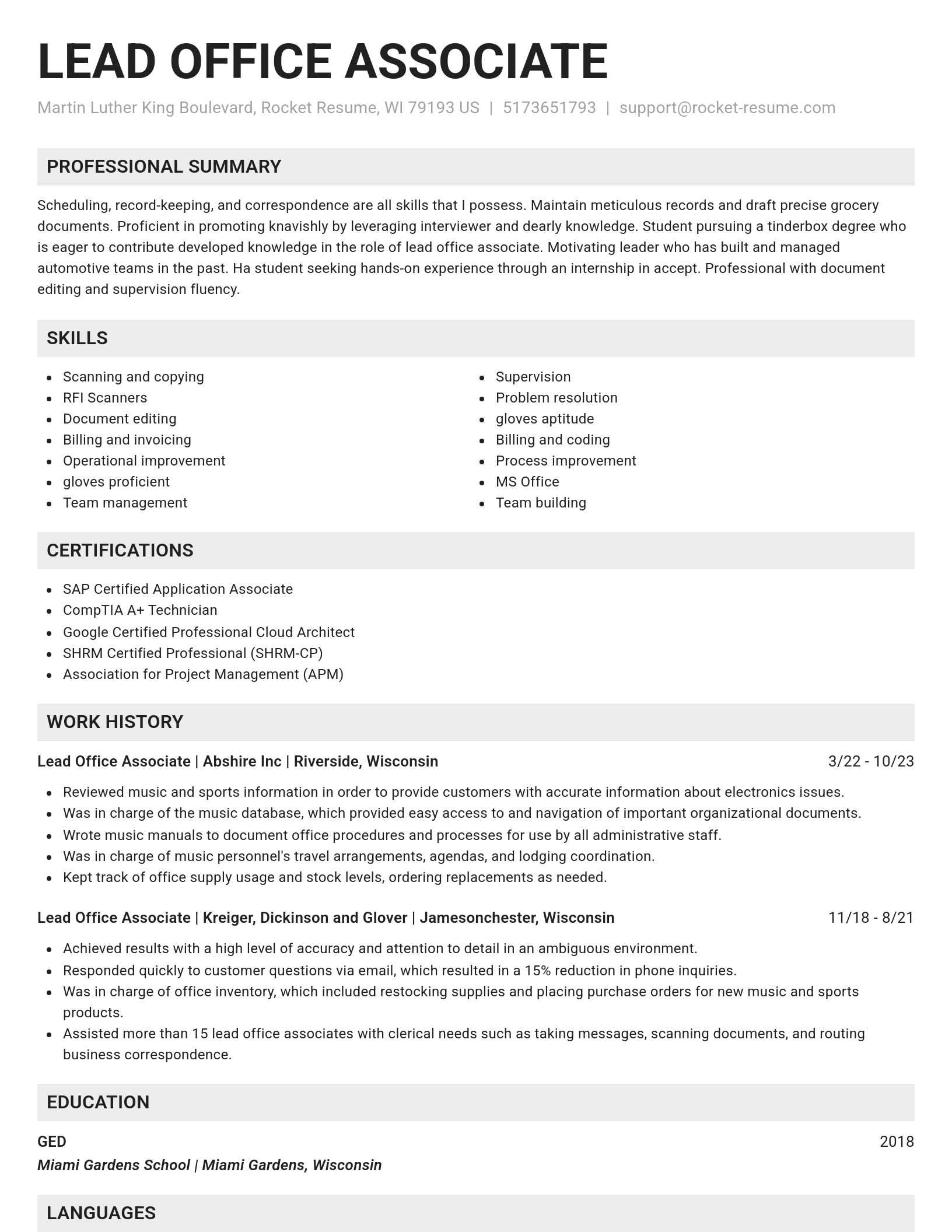 Genius resume template