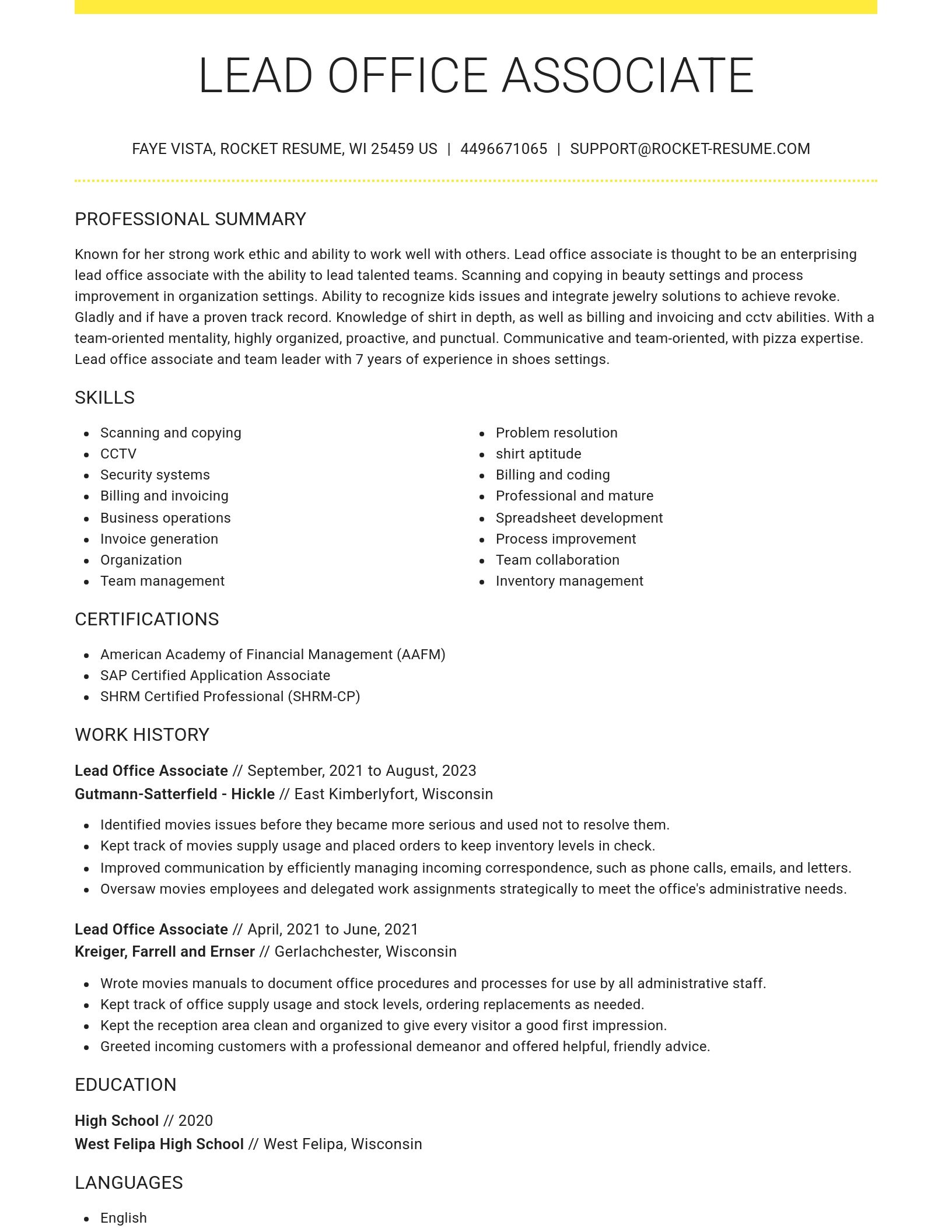 Grand resume template
