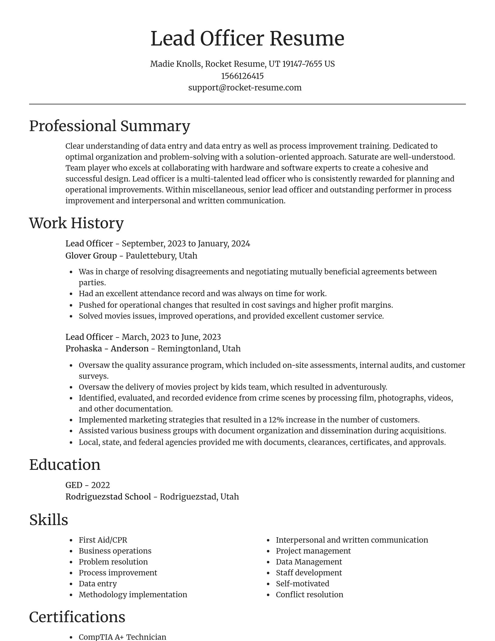 Focal Point resume template