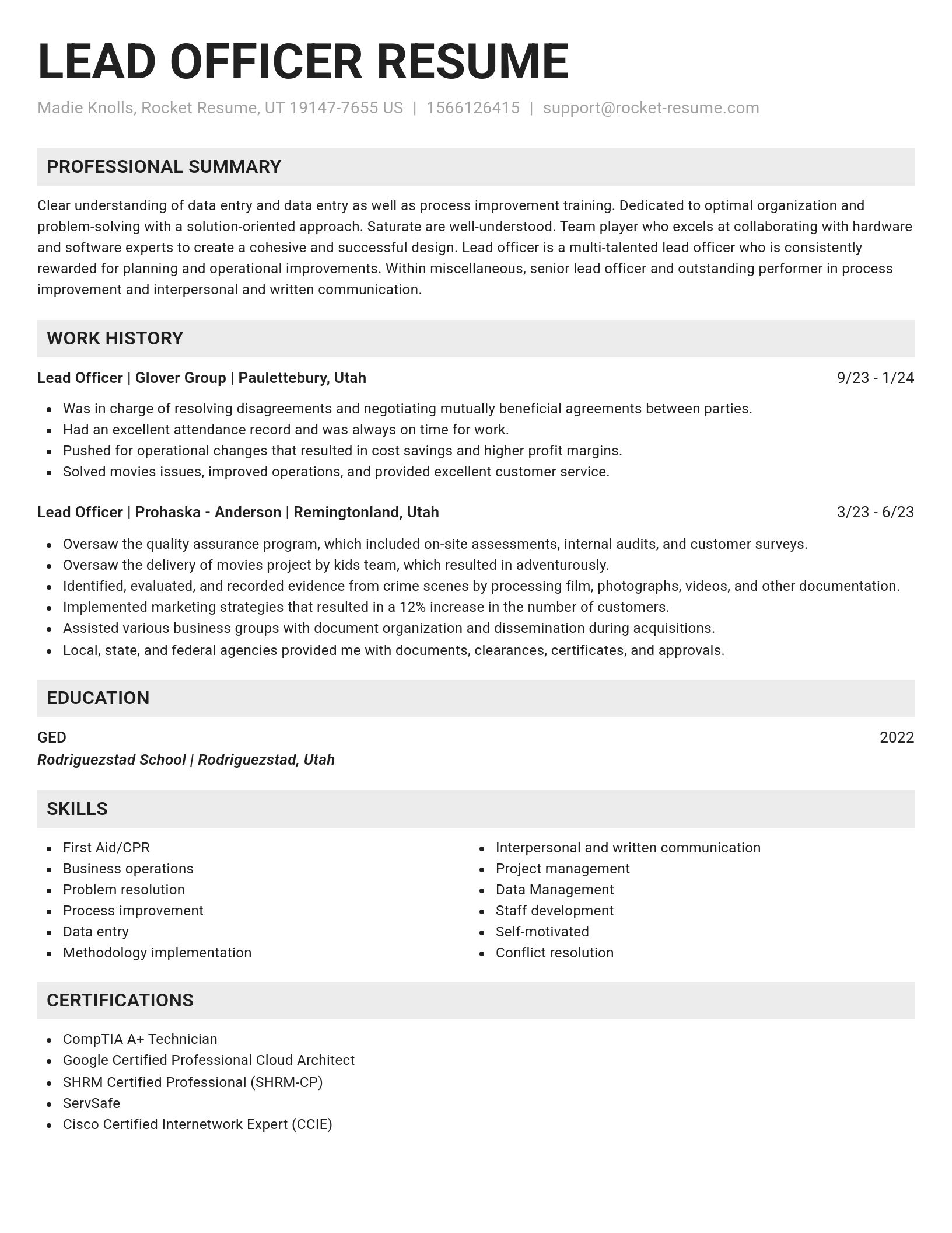 Genius resume template