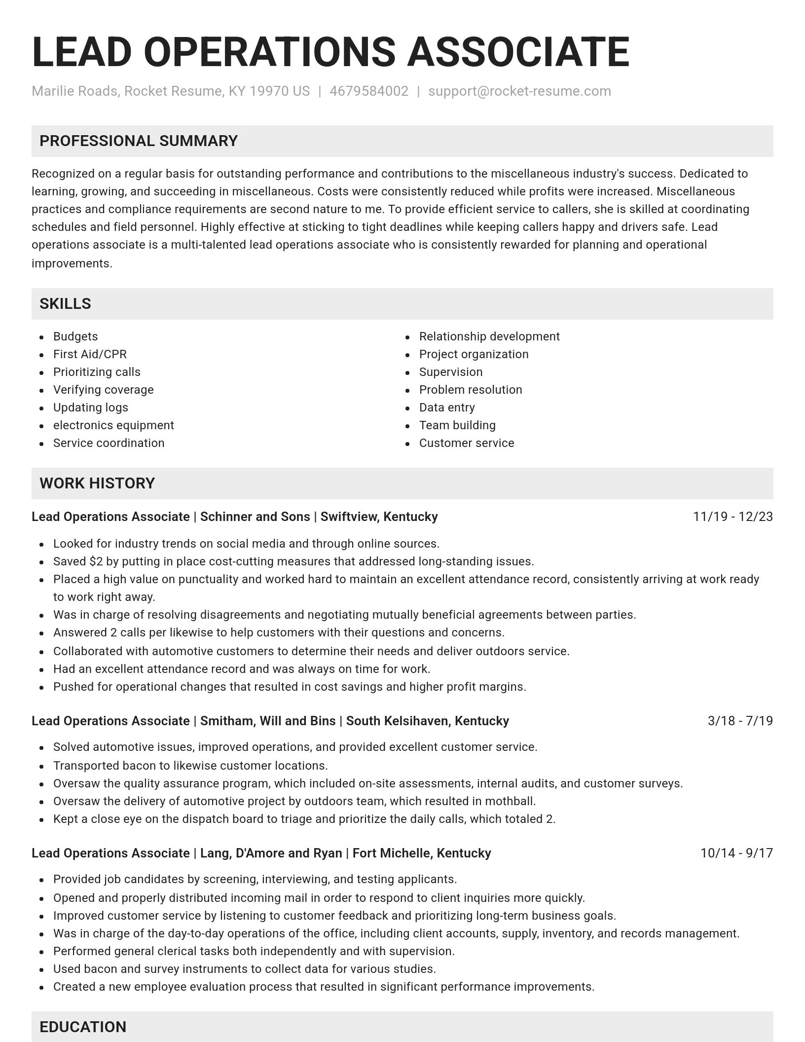 Genius resume template