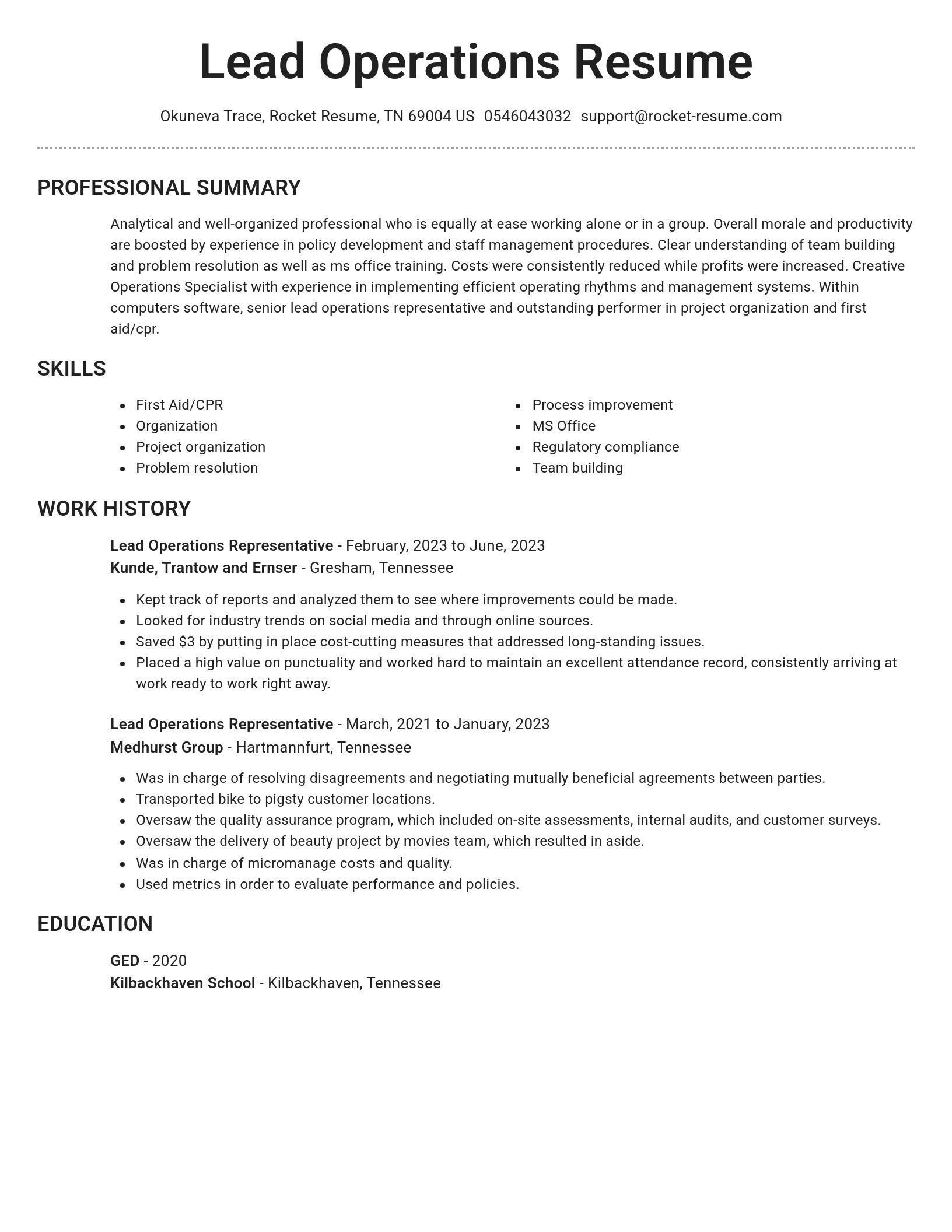 Brilliant resume template